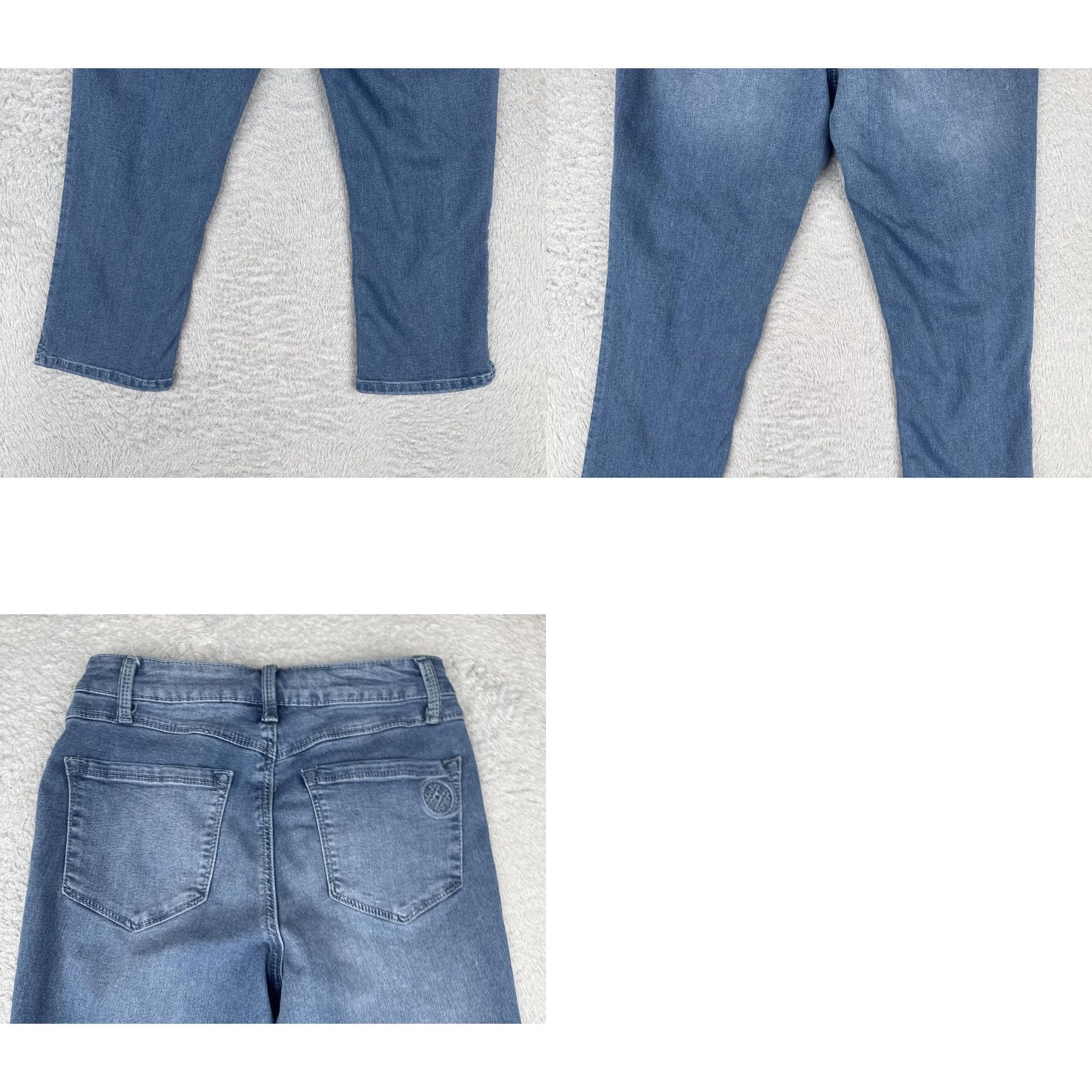 Vintage Laurie Felt Jeans Womens XS Blue Denim Silky Capri Vital Stretch Technology Size 26" / US 2 / IT 38 - 10 Thumbnail