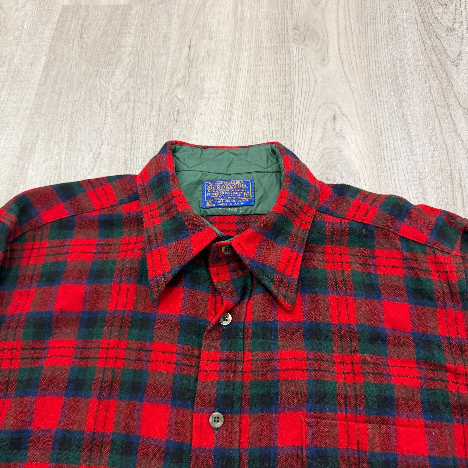 Pendleton Vintage Pendleton Wool Flannel Shirt Men's Large Red Tartan Size US L / EU 52-54 / 3 - 3 Thumbnail