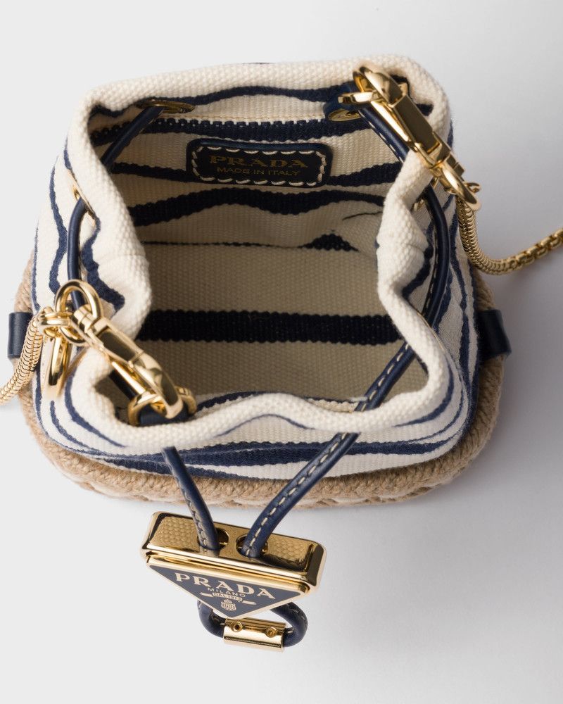 Prada o1B3y1r0526 Size: OS / Striped Fabric Mini-Pouch Multicolor Size ONE SIZE - 4 Thumbnail