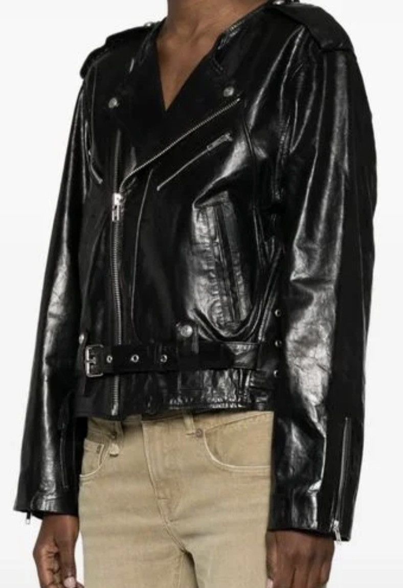 R13 R13 CREWNECK DISTRESSED LEATHER MOTO JACKET - NEW WITH TAGS Size M / US 6-8 / IT 42-44 - 5 Thumbnail