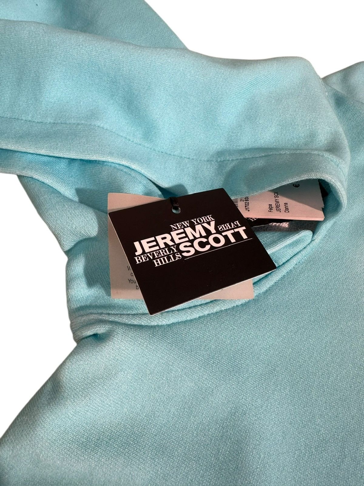 Jeremy Scott Jeremy Scott “Cool Mint” Hoodie – Archive / Runway Era Size L / US 10 / IT 46 - 3 Thumbnail