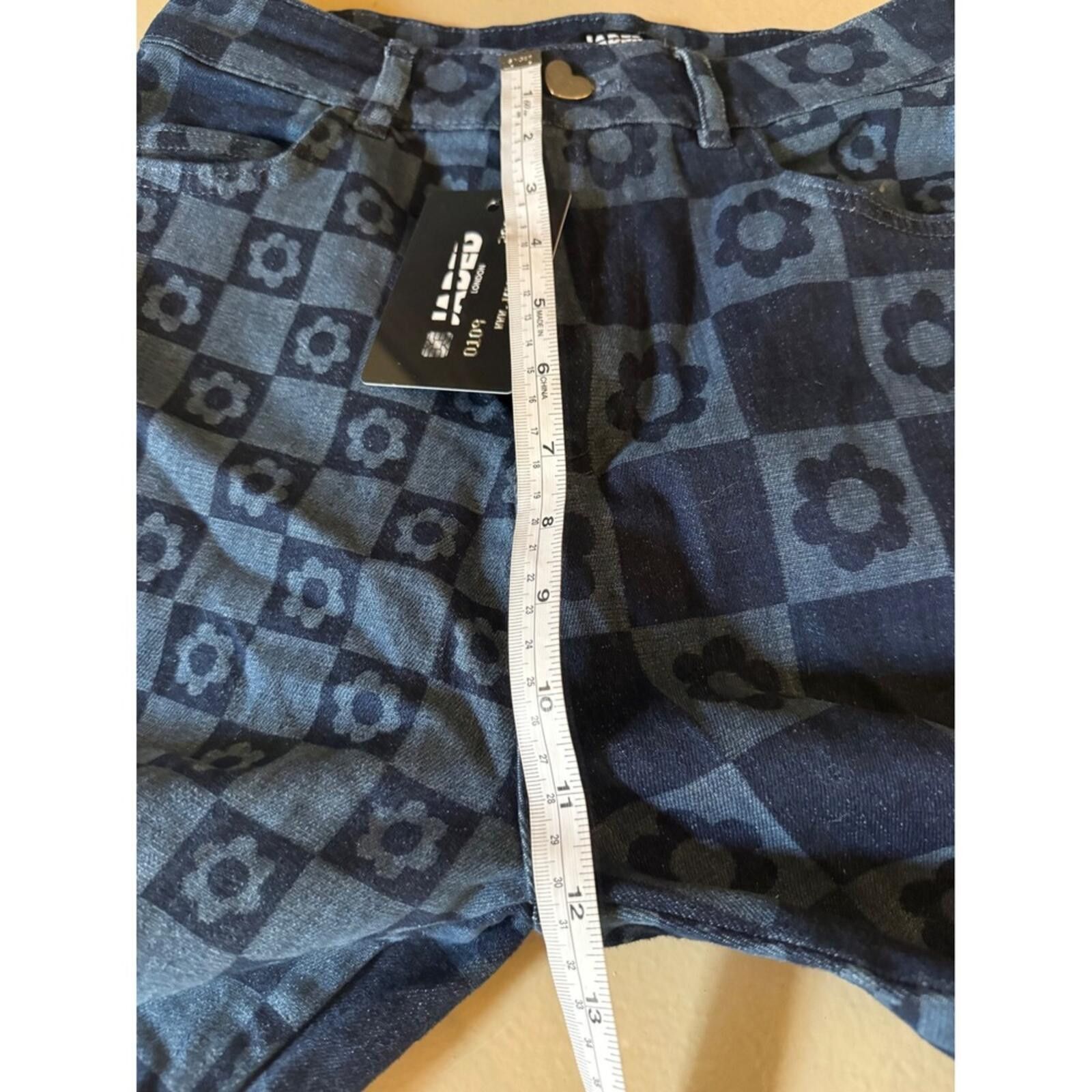 Jaded London NWT Jaded London Retro Jeans Checkered Floral Flare 25 Size 25" / US 0 / IT 36 - 11 Thumbnail