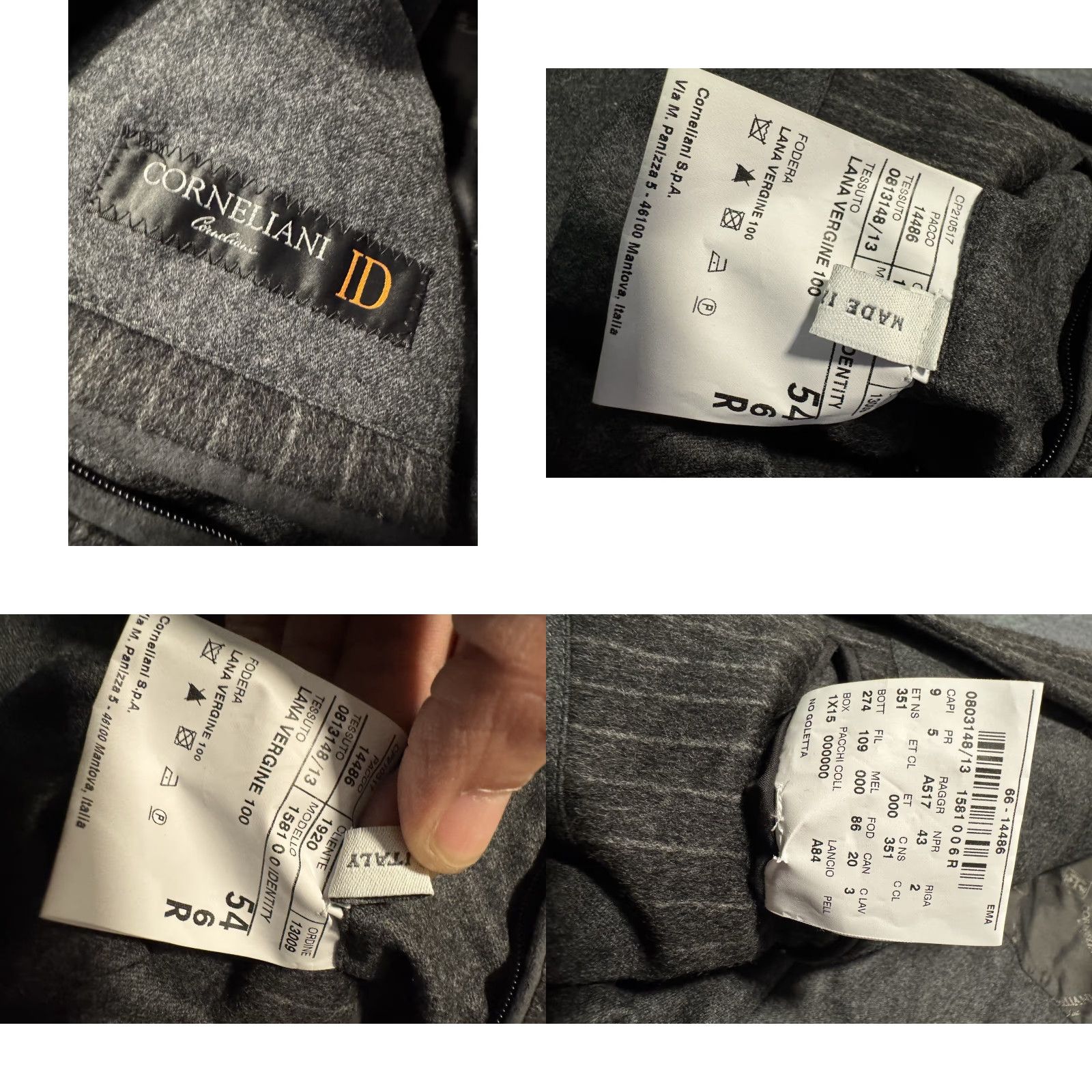 Corneliani Corneliani ID Italy Men Overcoat Pinstripe Wool Long Zip Bib 54R Grey XXX Wool Lining Regular Coat Mens Size US L / EU 52-54 / 3 - 11 Thumbnail
