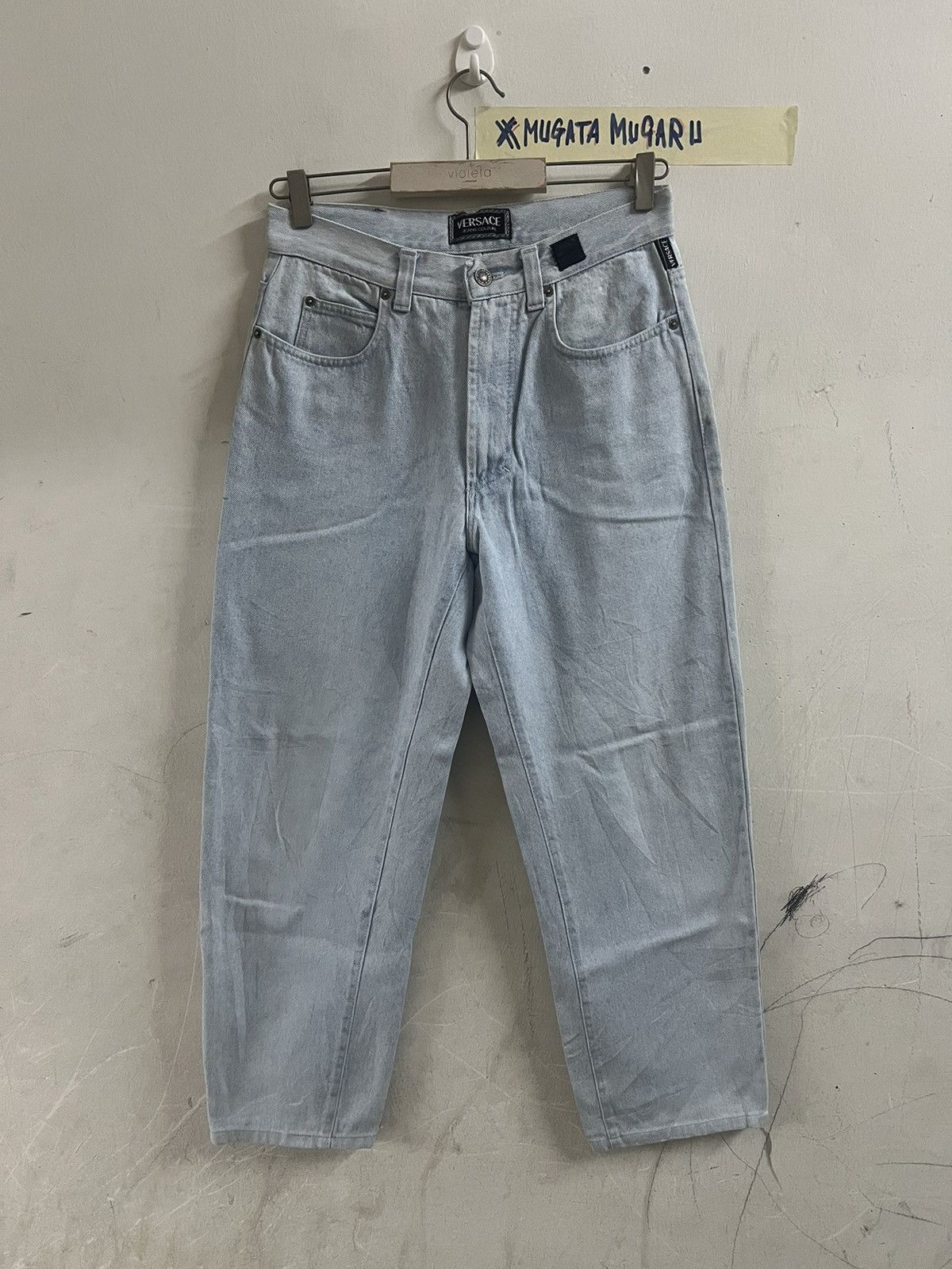 Japanese Brand VINTAGE VERSACE DISTRESSED DENIM PANT Size US 28 / EU 44 - 1 Thumbnail