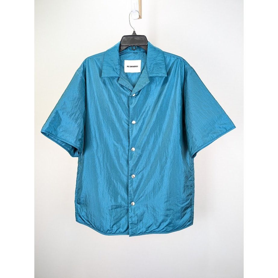 Jil Sander o1rshd1 CC20 Short Sleeve Shirt in Blue Size US M / EU 48-50 / 2 - 2 Thumbnail