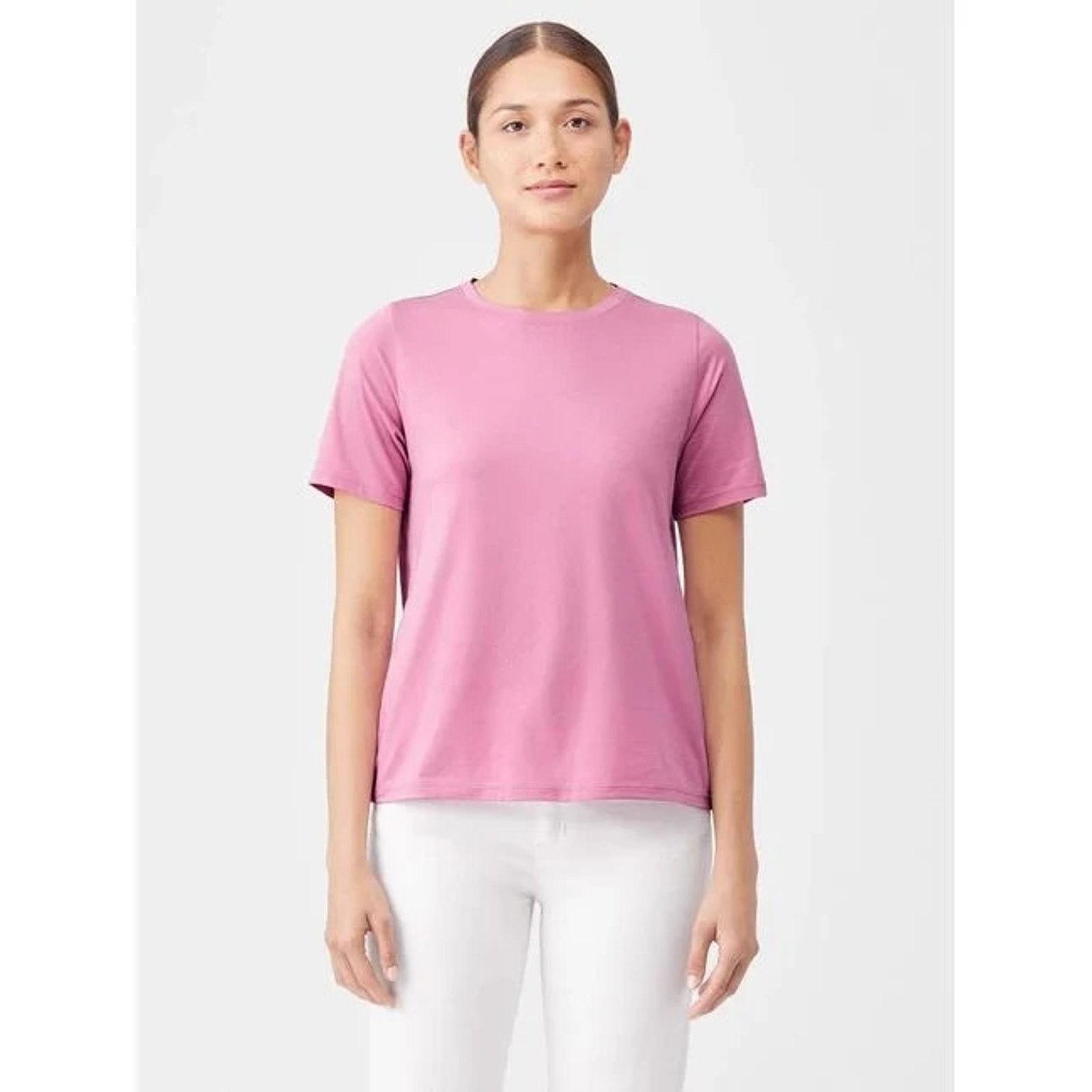 Eileen Fisher Eileen Fisher Women USA Made Cotton Jersey TShirt 3X A003203 Size 3XL / US 20-22 - 1 Thumbnail