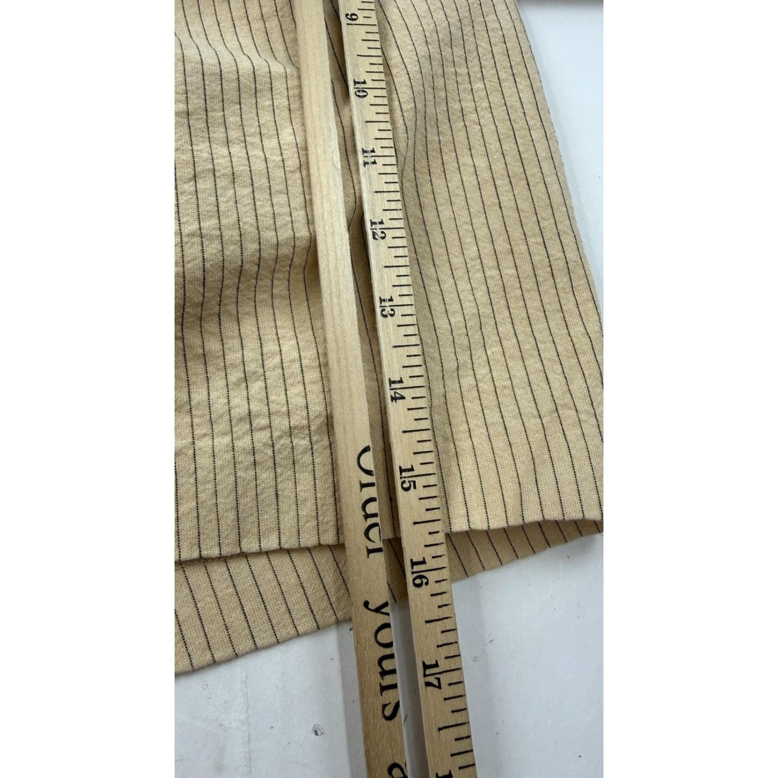 Zara Zara Skirt Womens XS Beige Stripe Wrap Asymmetric Mini Tie Waist Twill Size 26" / US 2 / IT 38 - 7 Thumbnail