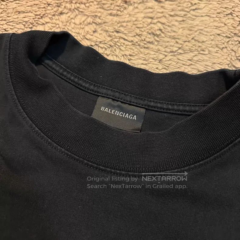 Balenciaga Balenciaga Black Mirror Logo Short Sleeve Size US L / EU 52-54 / 3 - 4 Thumbnail