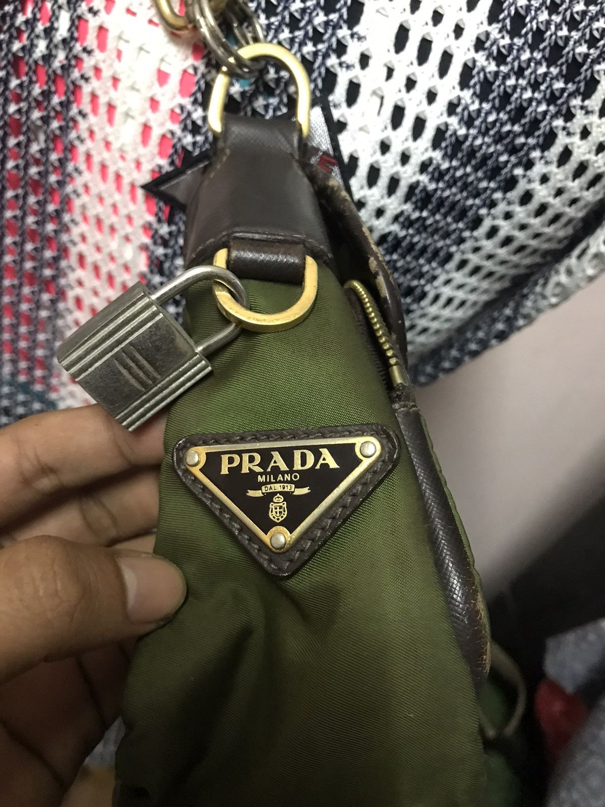 Prada × Vintage Authenrtic PRADA GREEN Shoulder Size ONE SIZE - 3 Thumbnail