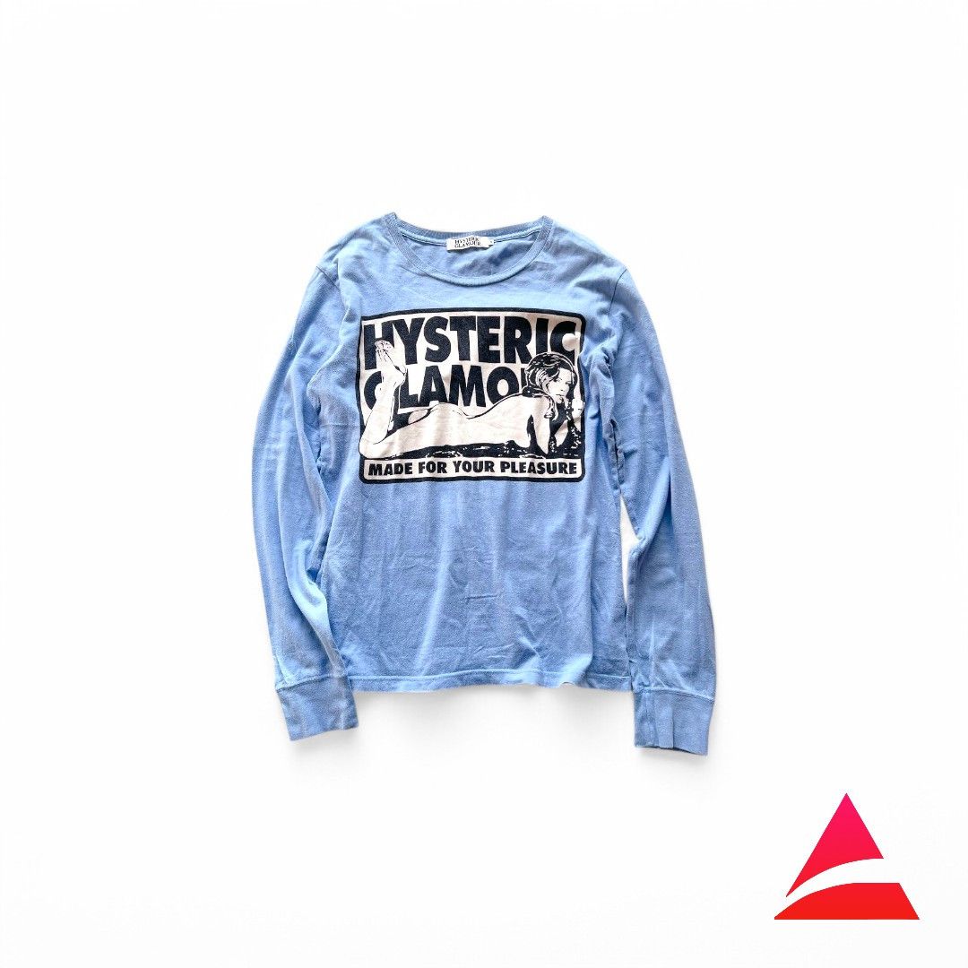 Hysteric Glamour Hysteric Glamour - Nude Light Blue Sleeve Thin Sweatshirt Size M / US 6-8 / IT 42-44 - 1 Thumbnail