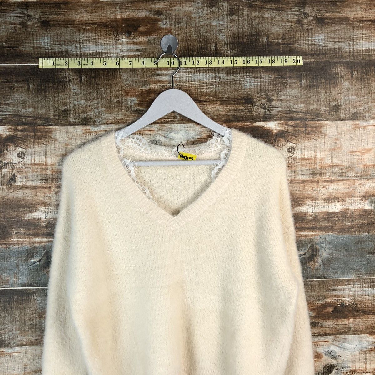 Homespun Knitwear × Japanese Brand Van Ake White Knitwear #A1823 Size M / US 6-8 / IT 42-44 - 2 Thumbnail