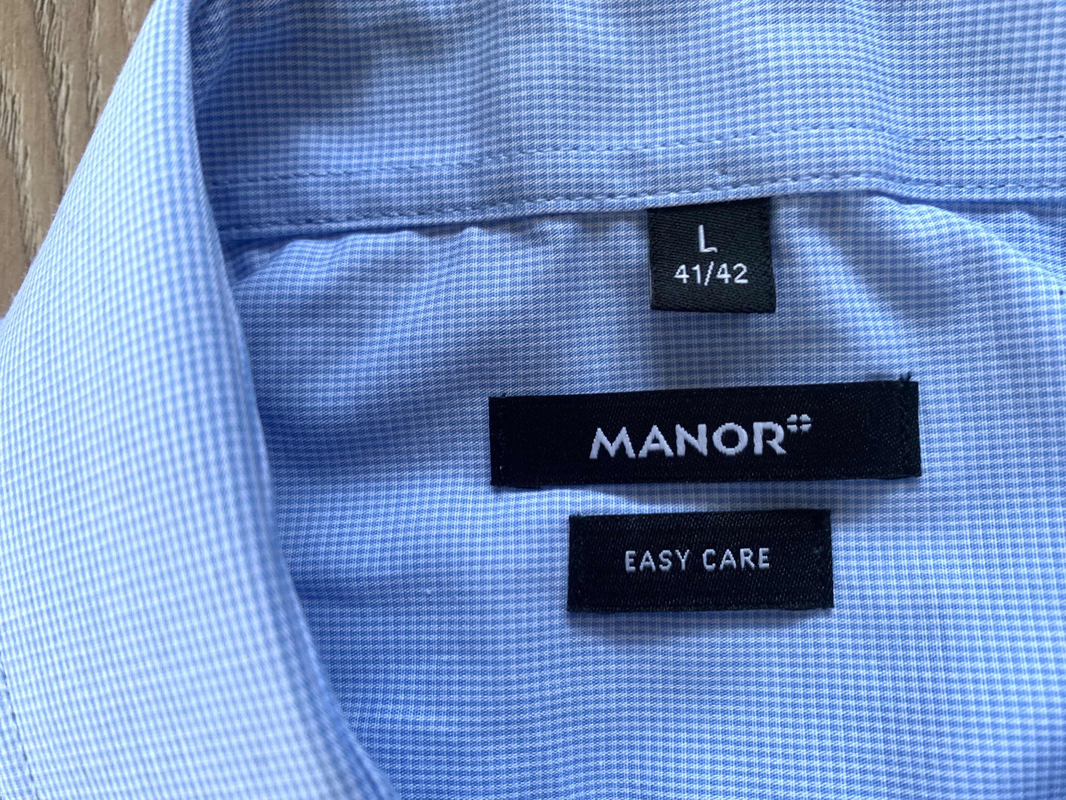Other Manor Modern Fit Light Blue Button Up Shirt Size US L / EU 52-54 / 3 - 6 Thumbnail