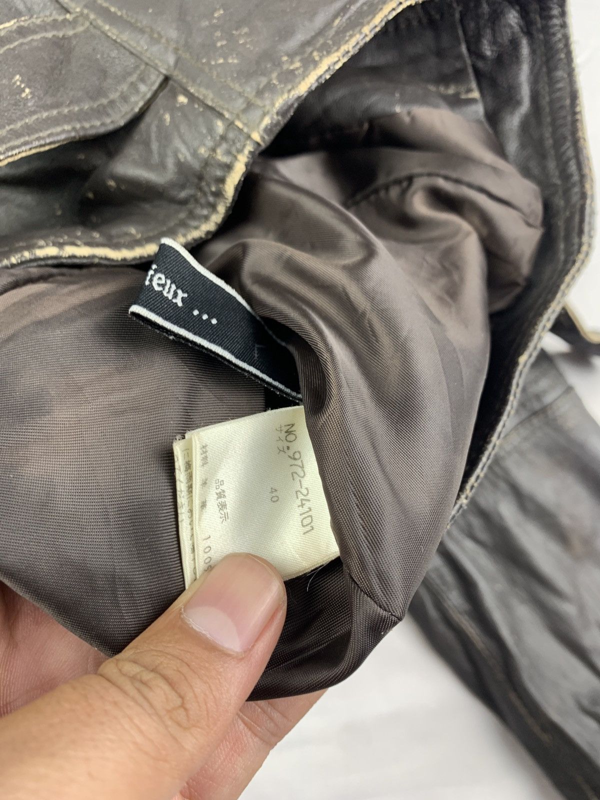 Japanese Brand Le Mieux Japan Brown Biker Iconic Type Leather Trash Jacket Size L / US 10 / IT 46 - 13 Thumbnail