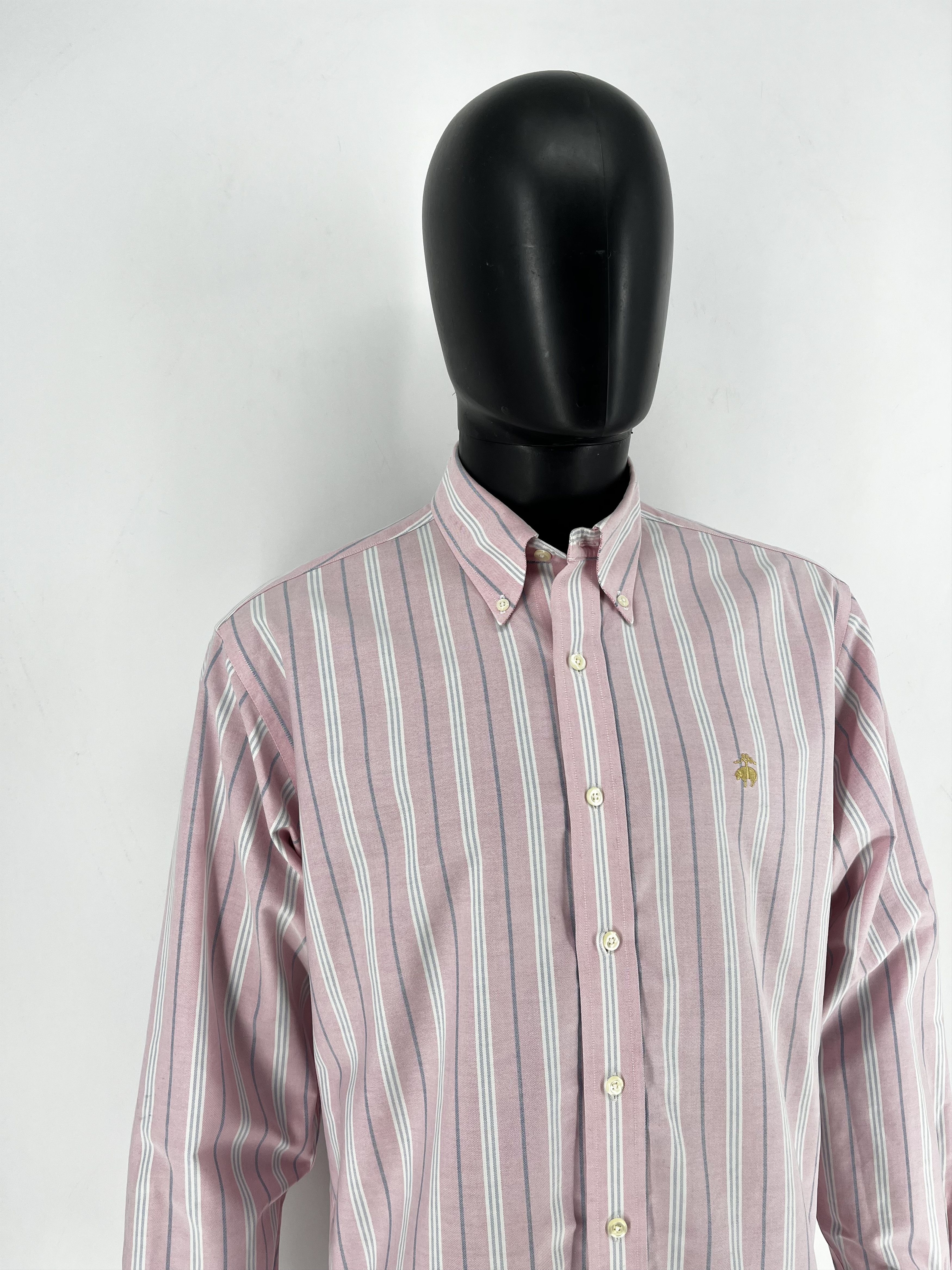 Brooks Brothers Brooks Brothers Dress Shirt 346 Cotton Slim Fit M Purple Size US M / EU 48-50 / 2 - 3 Thumbnail