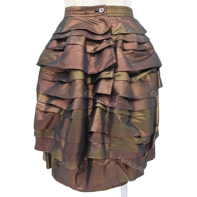 Comme des Garcons Comme Des Garcons size M Metallic pearlescent tiered ruffl Size 24" / US 00 / IT 34 - 2 Thumbnail