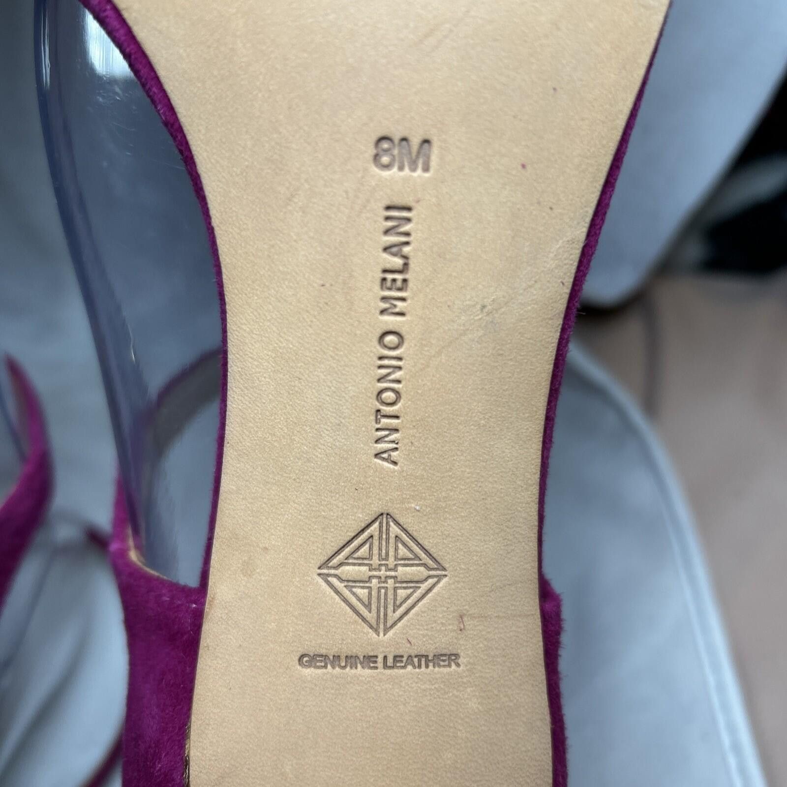 Other Antonio Melani 3" Heels Fuchsia Zipper Suede Double Strap Size US 9 / IT 39 - 8 Thumbnail