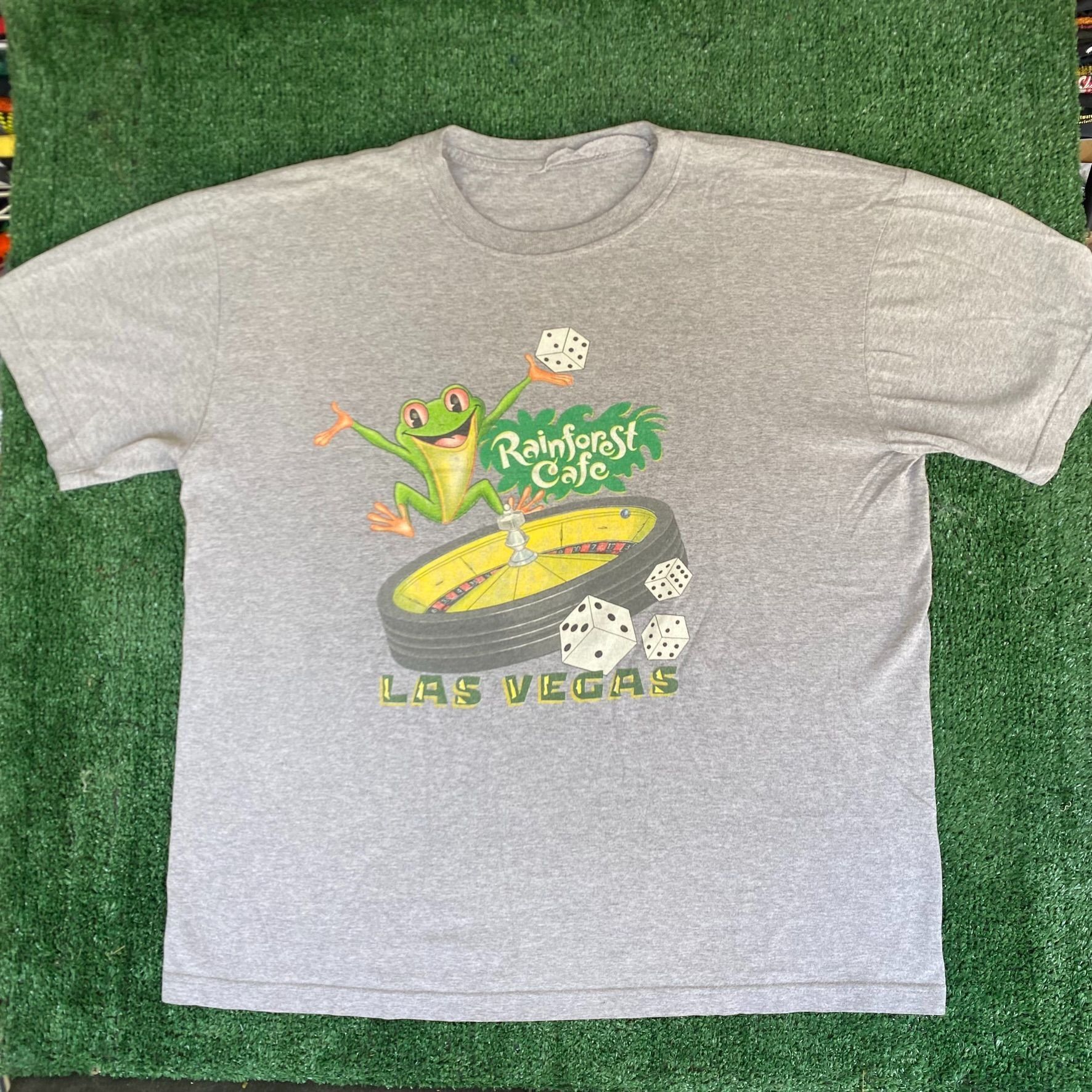 Rainforest Vintage Y2K Rainforest Cafe Shirt Gray Las Vegas Logo Tee Size US XL / EU 56 / 4 - 1 Thumbnail