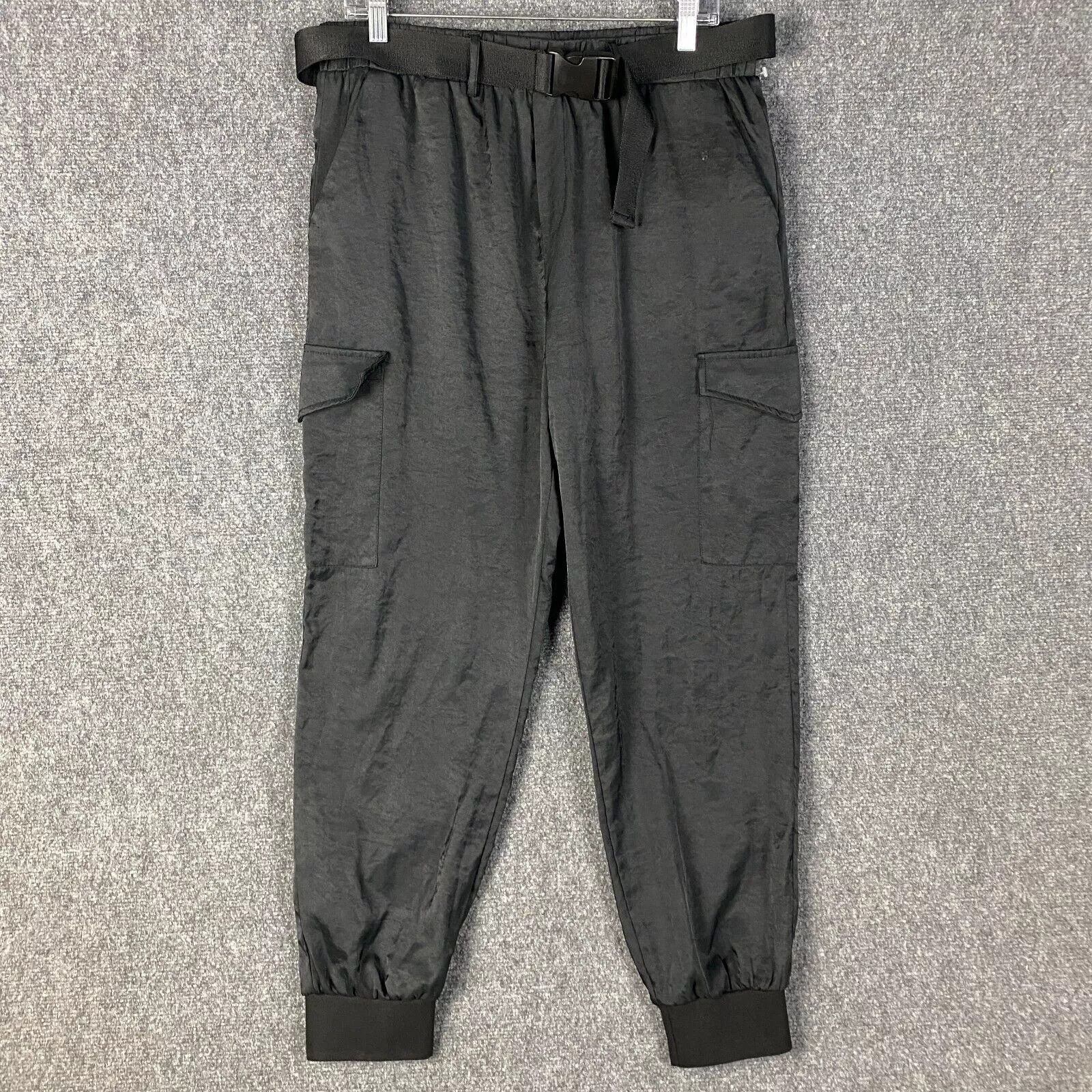 Other Know One Cares Cargo Pants Women's XL Belt Stretch Polyester Size 32" / US 10 / IT 46 - 1 Thumbnail