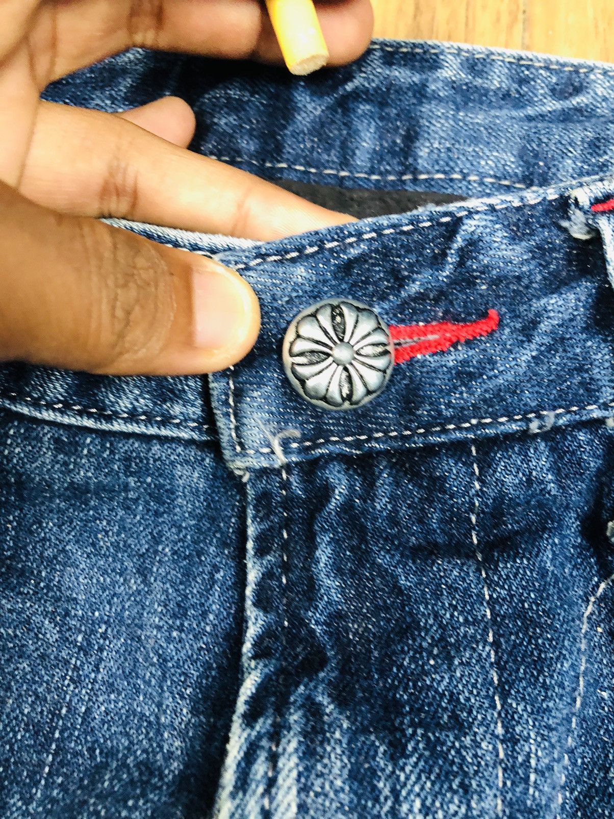 Other Ripped Patch Design Jeans (35) Size US 32 / EU 48 - 7 Thumbnail