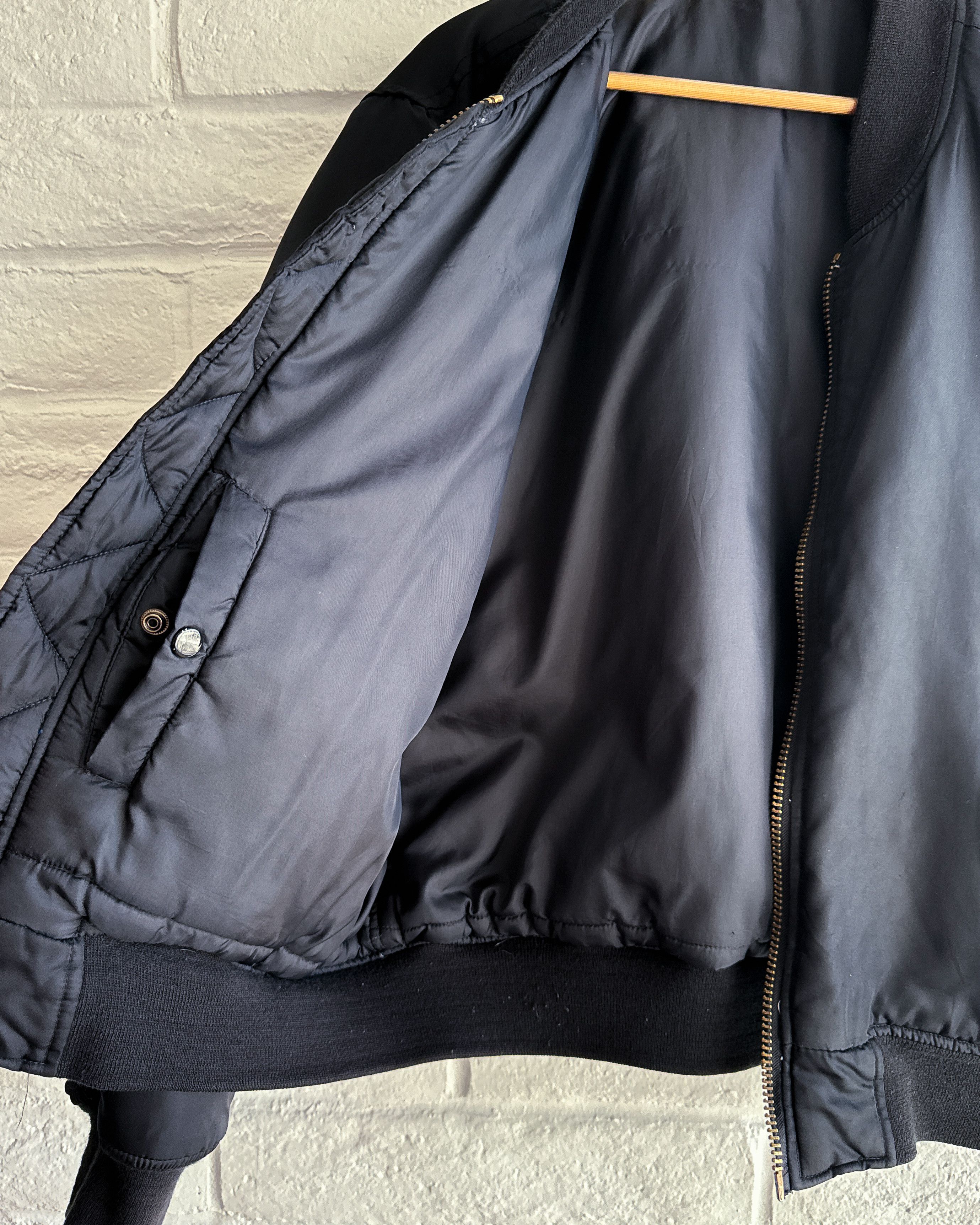 Vintage Vintage 90s Rothco MA-1 Bomber Jacket Black Nylon Men's XL Size US XL / EU 56 / 4 - 7 Thumbnail