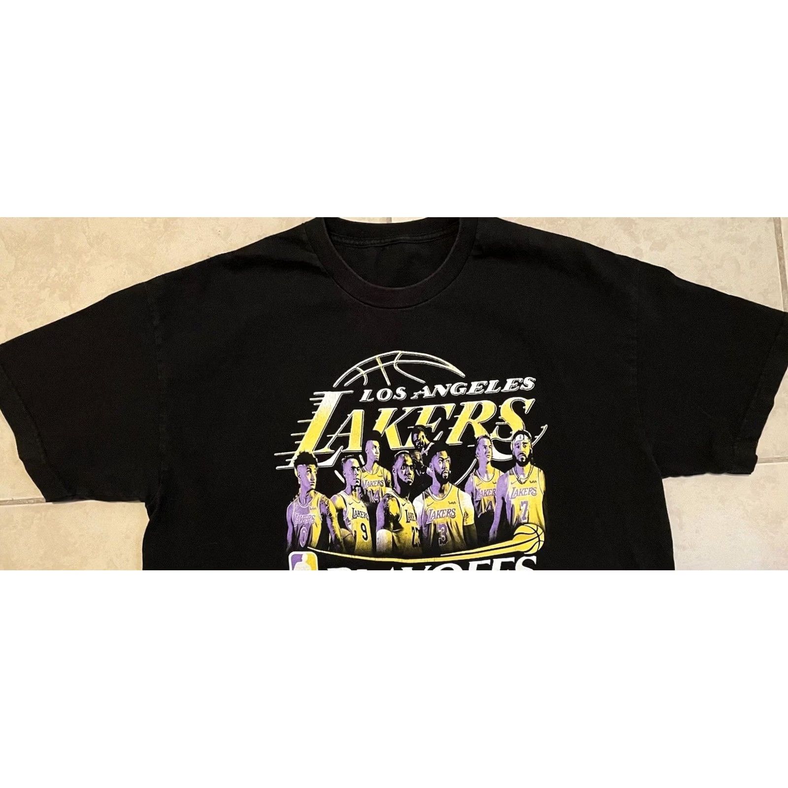 NBA 2020 LA Lakers NBA Playoffs Faded Shirt XL Basketball Kobe Shaq Champion Vtg Y2K Size US XL / EU 56 / 4 - 6 Thumbnail