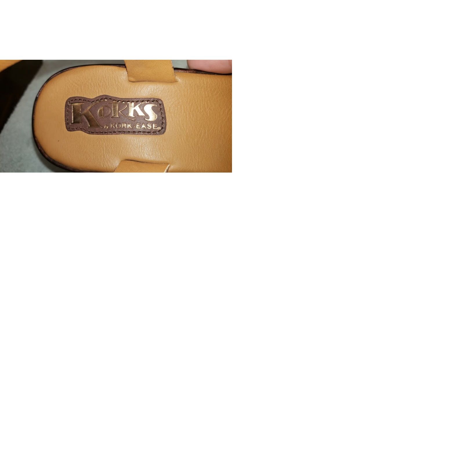 Vintage Korks Women's T-strap Wedge Sandal Leather Upper, Brown Glossy Leopard Pattern, Size 9M, Buckle, Wedge Heel, Medium Cushioning, Vintage No Size US 9 / IT 39 - 9 Thumbnail