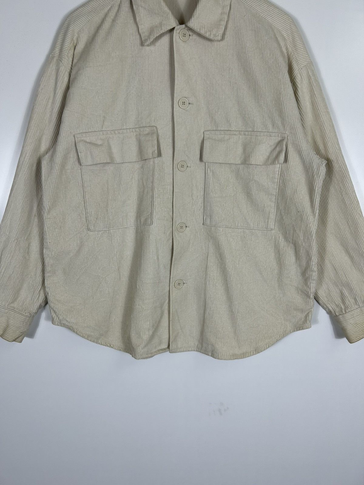 GU × Japanese Brand 🔥GU Corduroy Button Baggy Chore Shirt Jacket Size US M / EU 48-50 / 2 - 5 Thumbnail