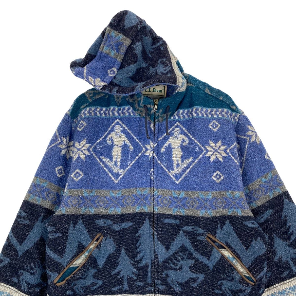 L.L. Bean × Vintage Vintage L.L Bean printed wool hoodie jacket Size US M / EU 48-50 / 2 - 5 Thumbnail