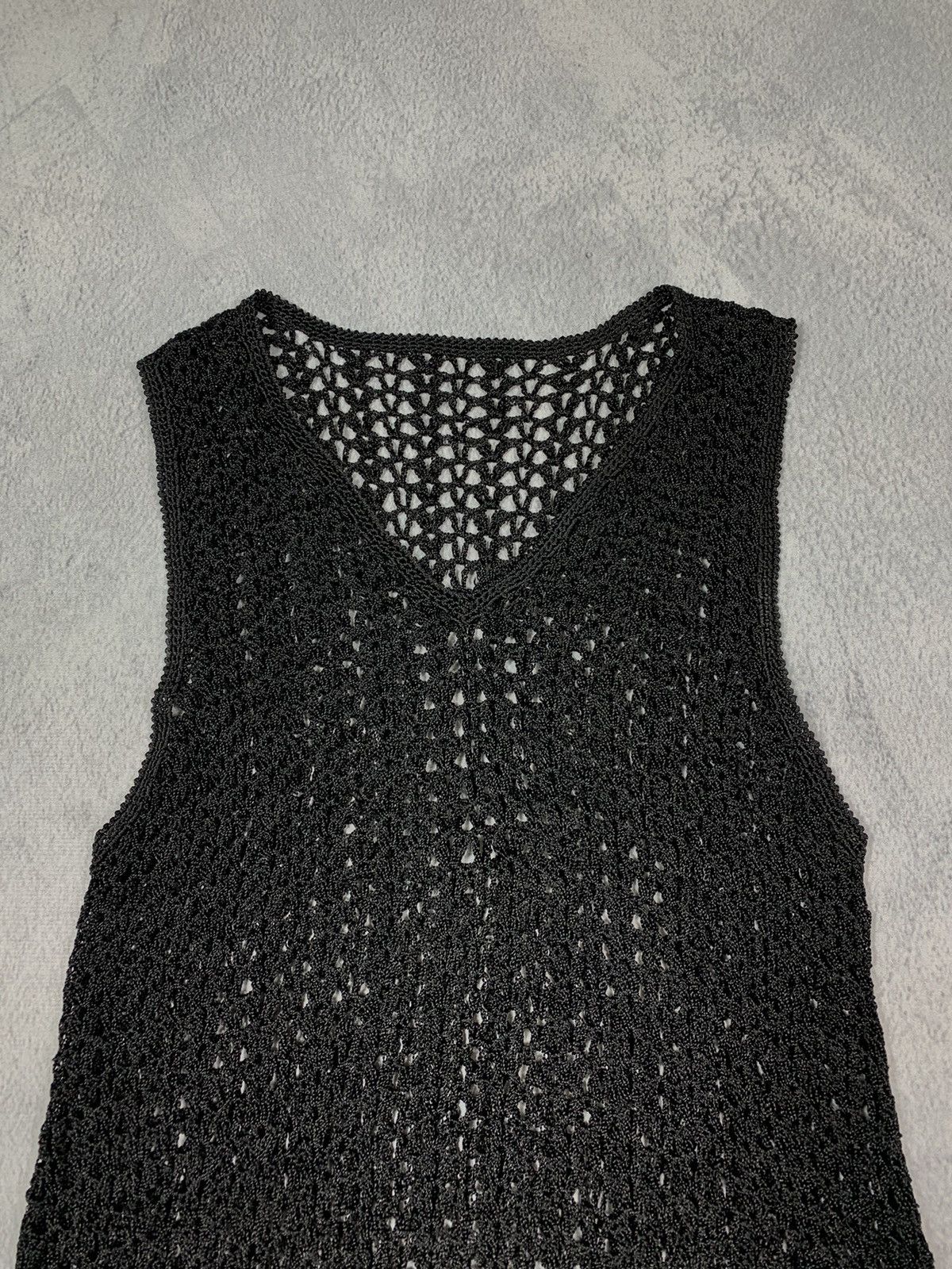 Vintage Vintage Y2K knit mesh midi dress avantgarde streetwear Size S / US 4 / IT 40 - 2 Thumbnail