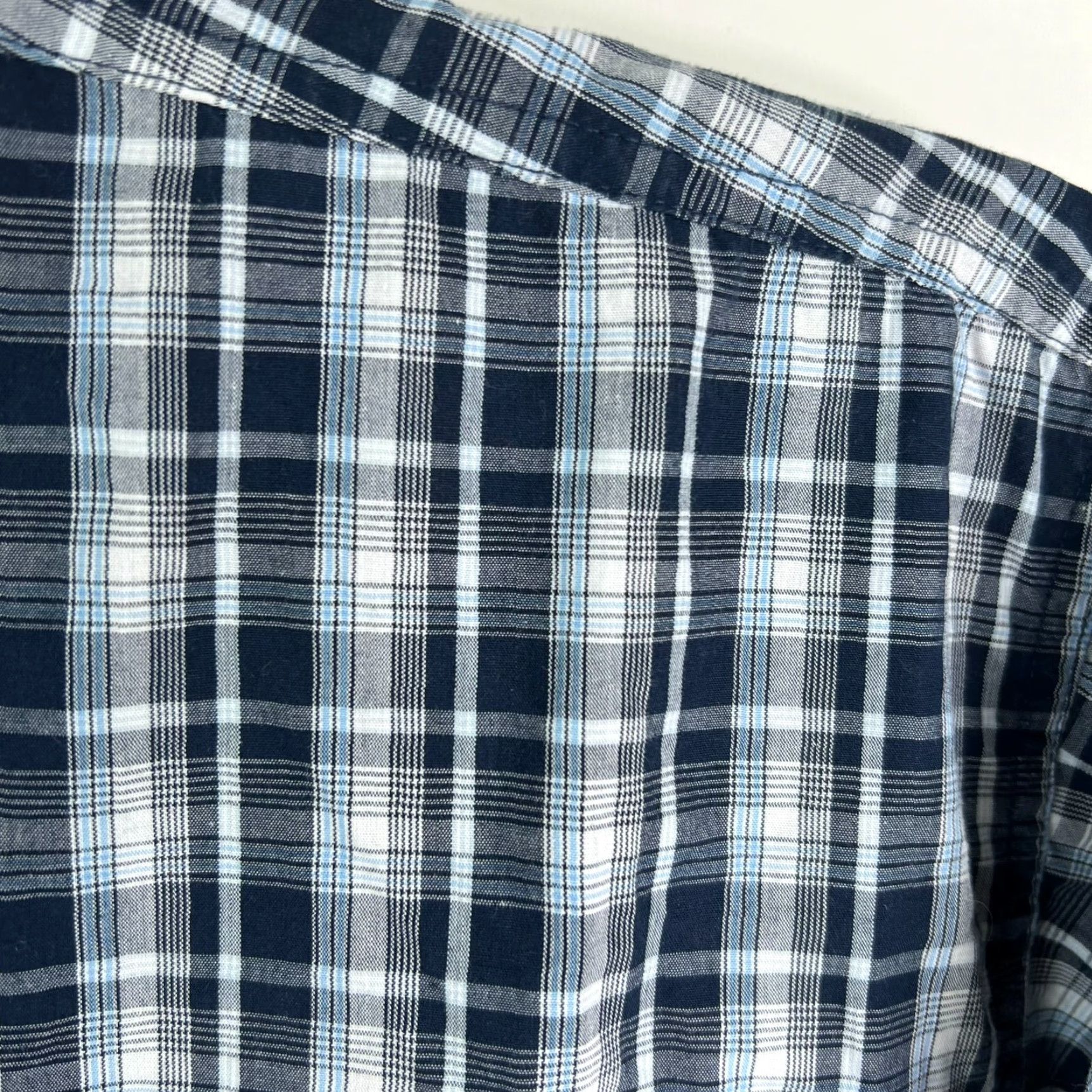 Wrangler VINTAGE Wrangler Plaid Button-Up Shirt 3XL Blue Casual Short Sleeve Mens Size US XXL / EU 58 / 5 - 2 Thumbnail