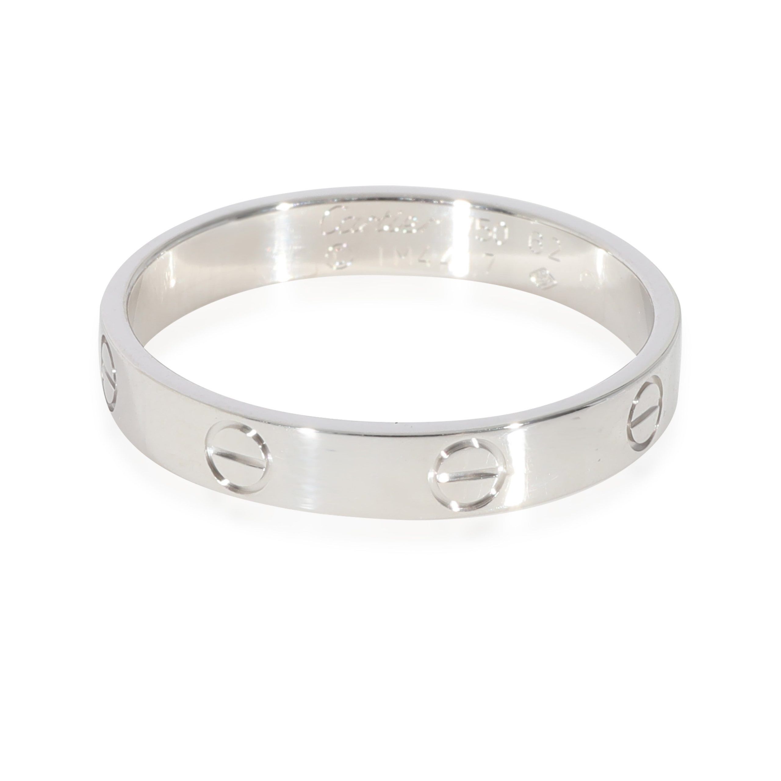 image of Cartier Love Wedding Band In 18K White Gold, Women's