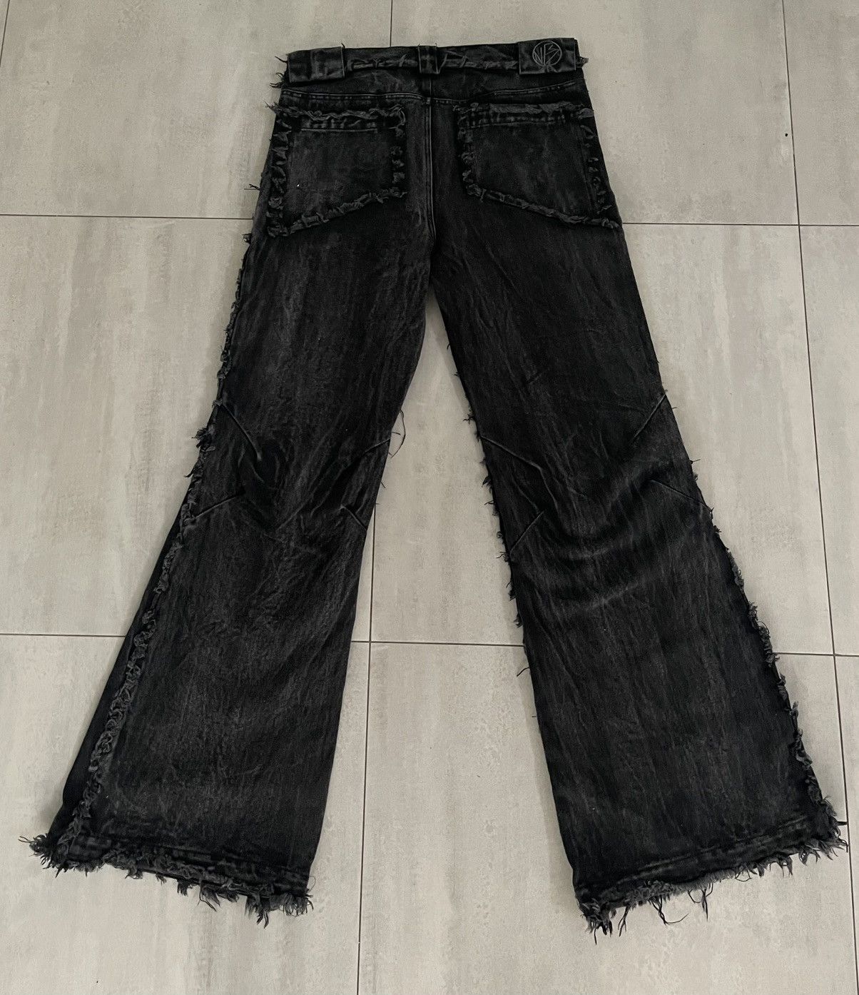 No Faith Studios FLARED DENIM 001 BLACK | Grailed