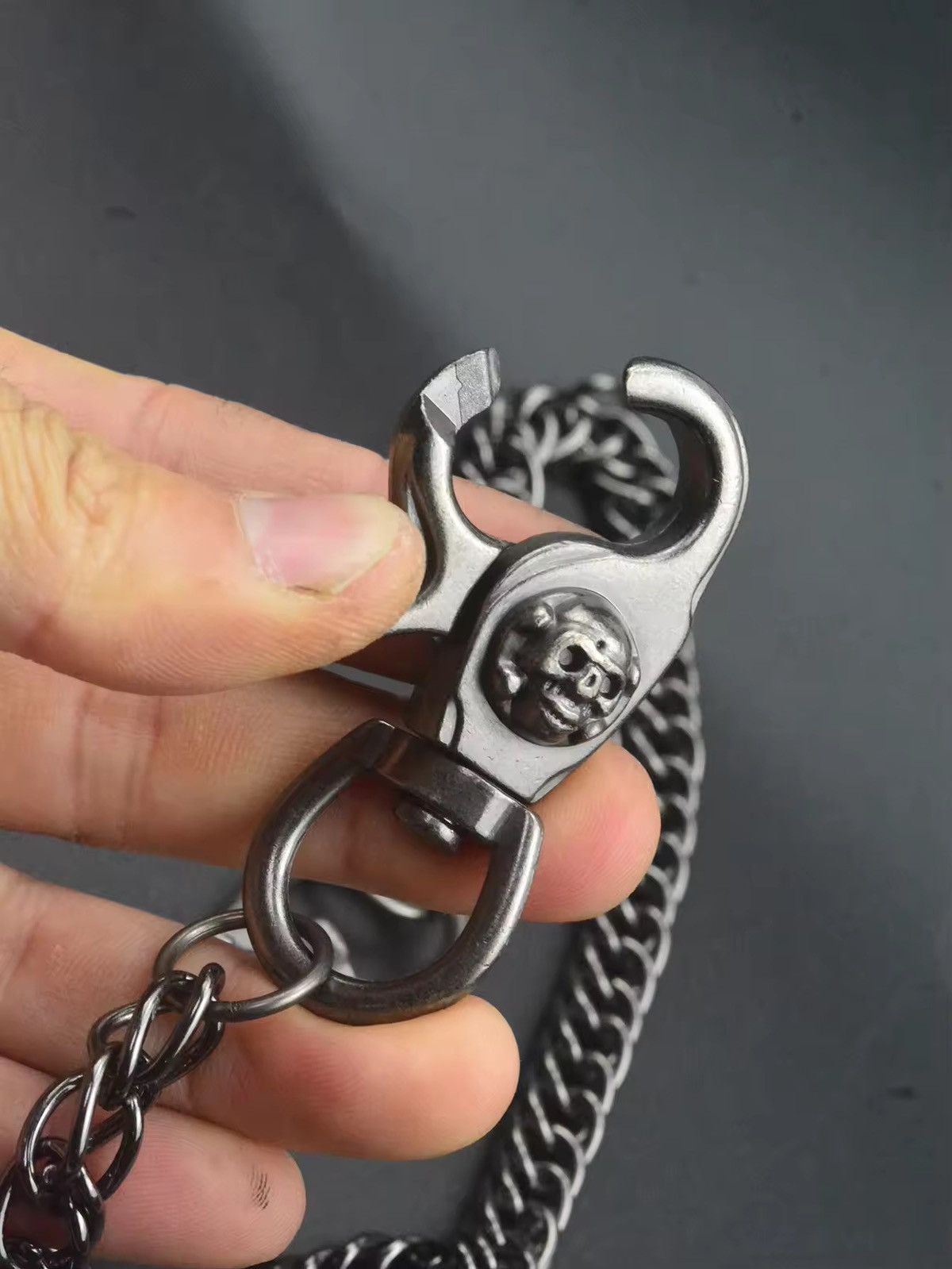 Jewelry Skull Head Clip Pant Chain Size ONE SIZE - 5 Thumbnail