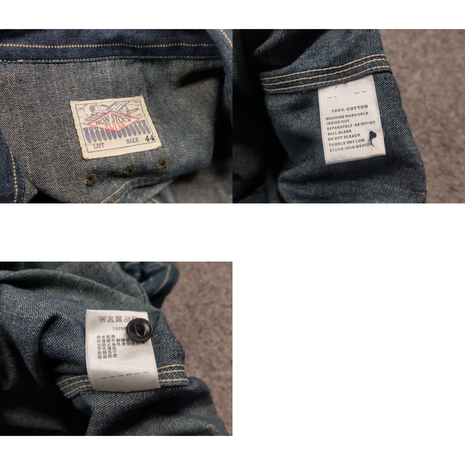 Vintage Non Stock Flyer Japan Wabash Vent Hole Vintage Style Work Shirt Size US XXL / EU 58 / 5 - 10 Thumbnail