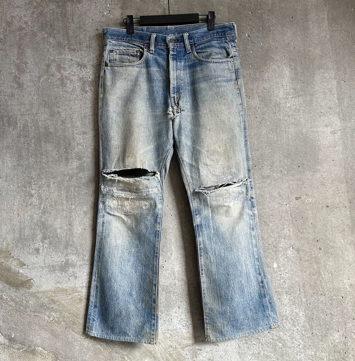Levi's 70’s THRASHED Levi’s 517 Repair Denim Size US 33 - 1 Thumbnail