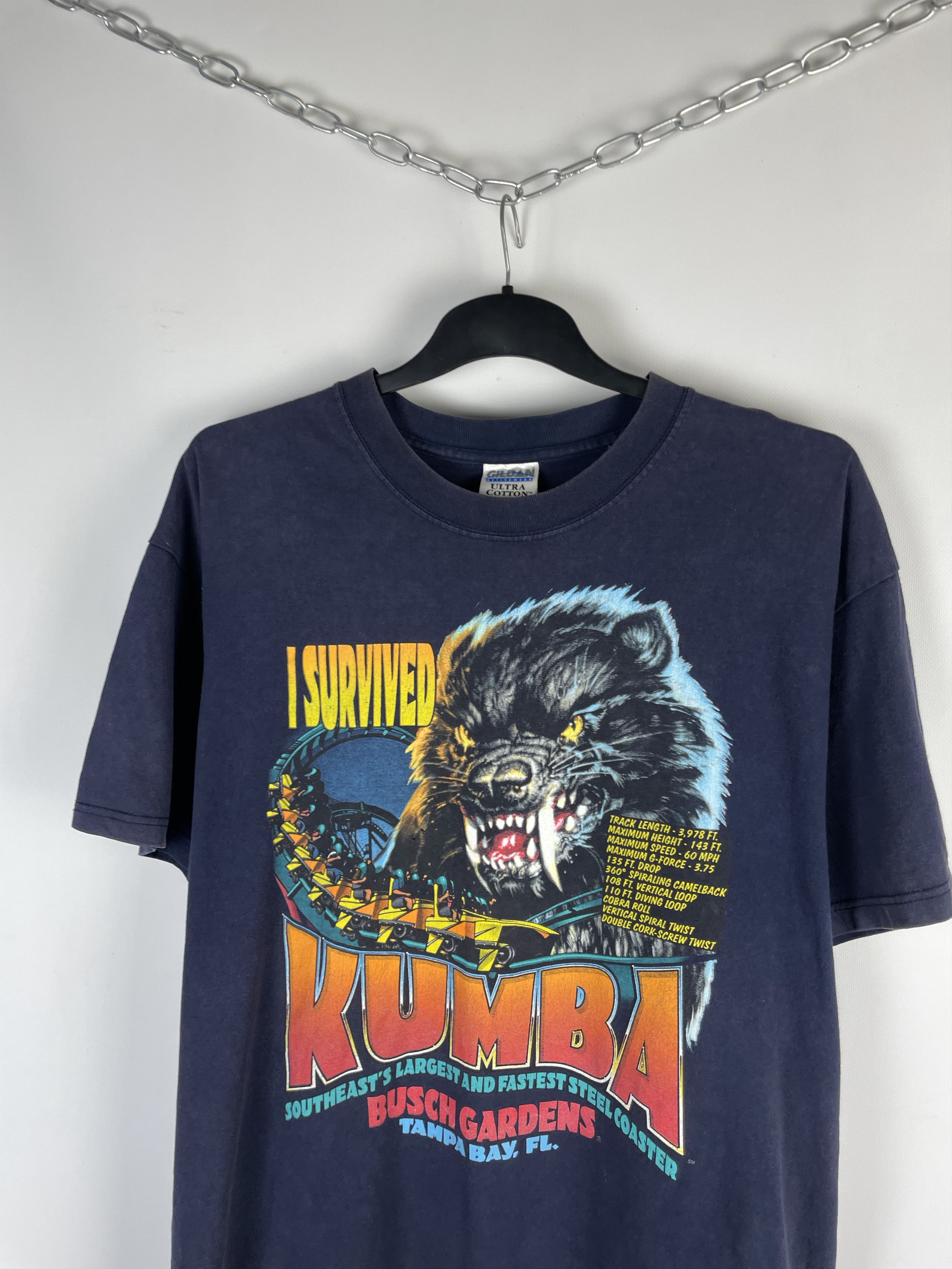 Other Vintage 90s Kumba Busch Gardens Tee Shirt Size US L / EU 52-54 / 3 - 3 Thumbnail