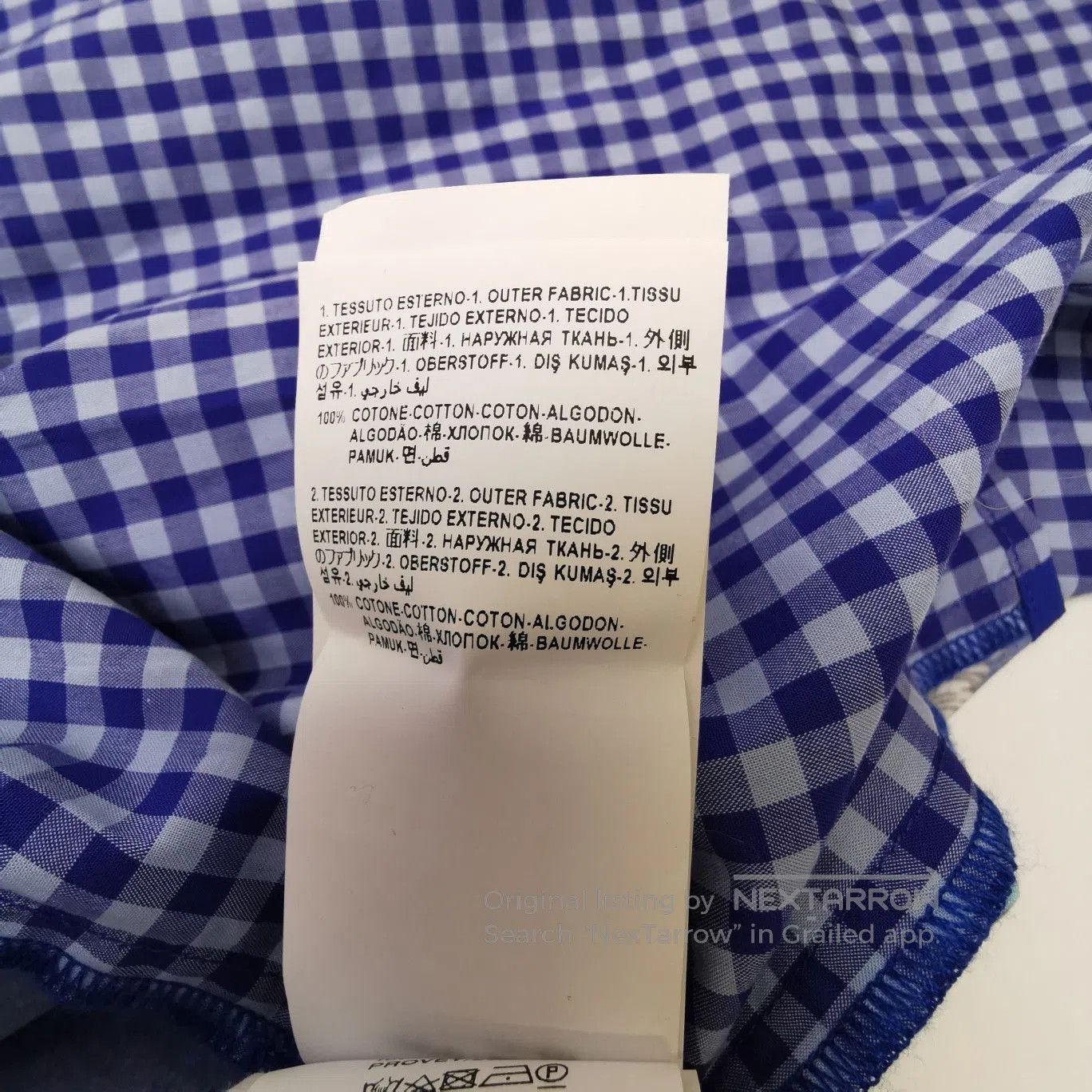 Versace Versace Kids Blue Check Cotton Shirt 14Y. Size US L / EU 52-54 / 3 - 9 Thumbnail