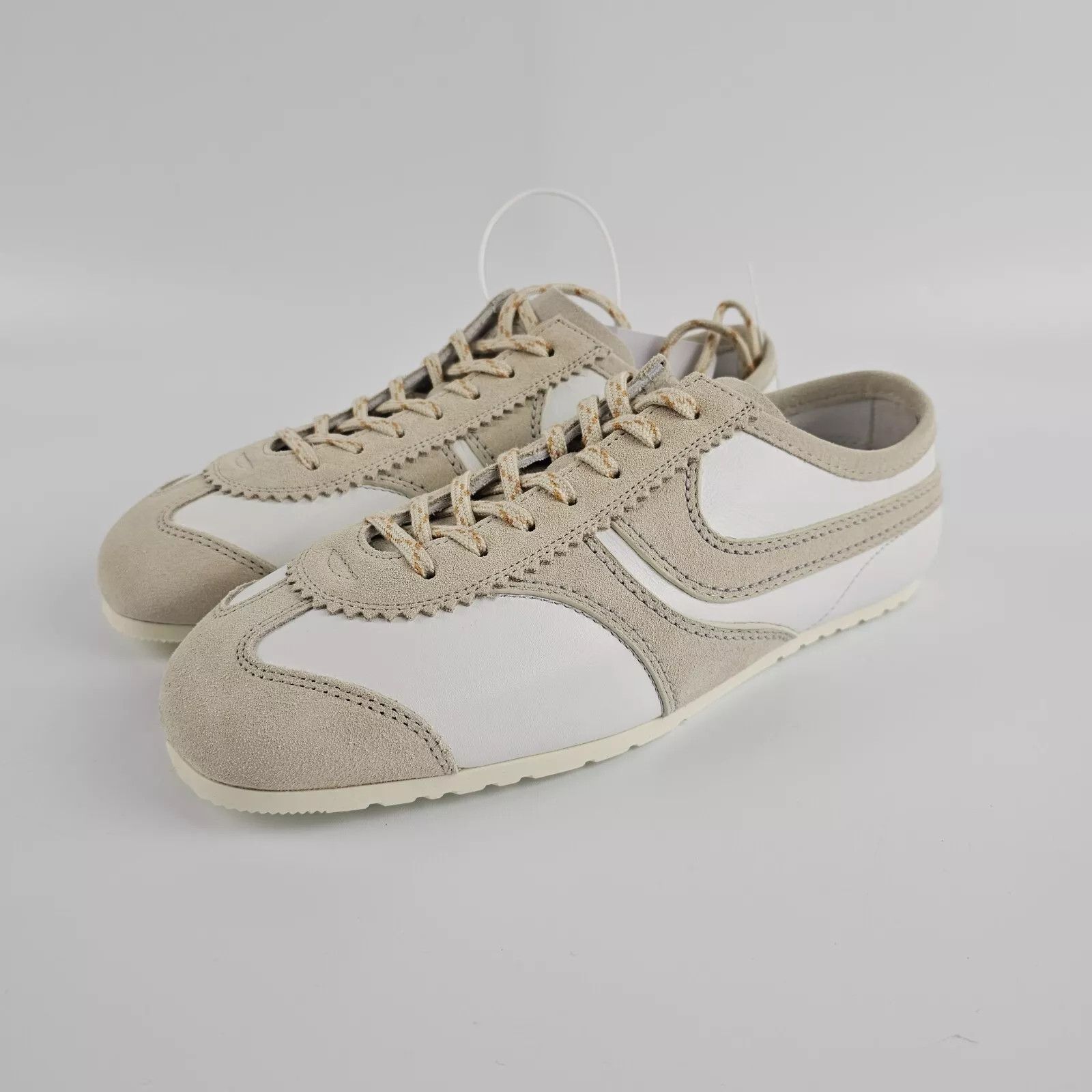 DRIES VAN NOTEN Wmn's Beige/White Lthr Sneakers New Auth