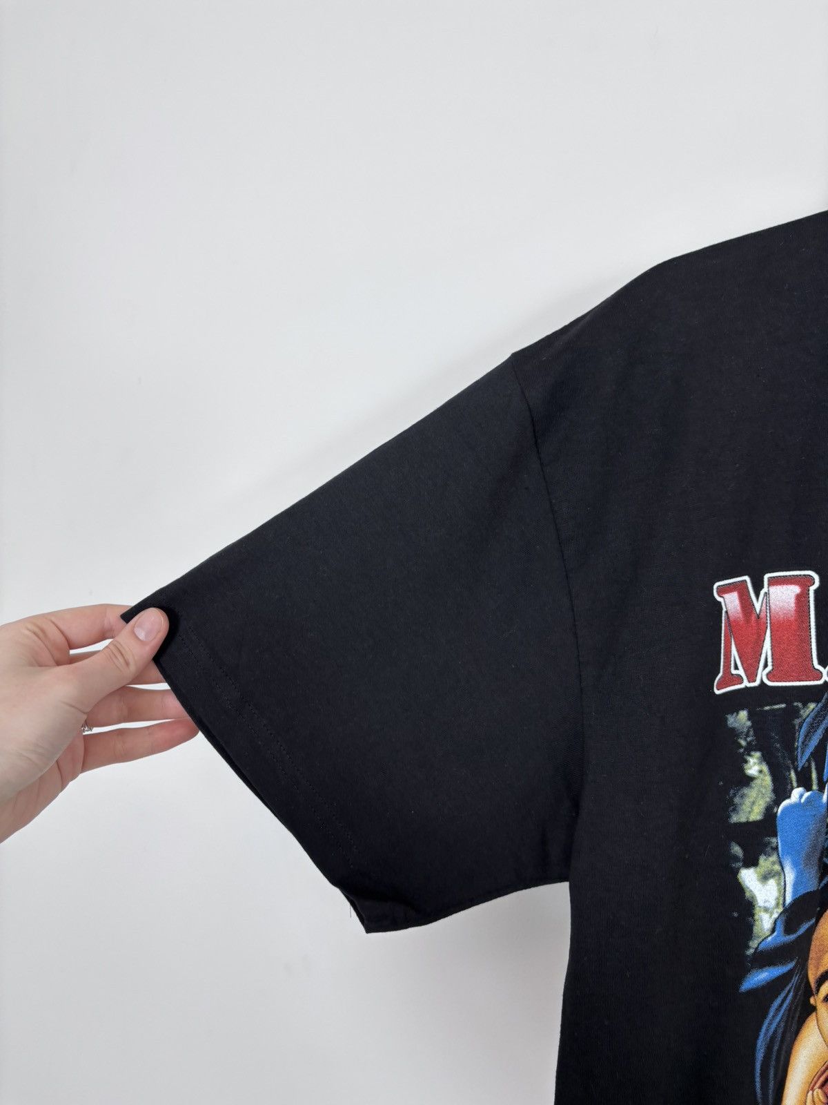 Rap Tees Vintage 2Pac Makaveli Against All Odds Rap Song Black Tee Size US L / EU 52-54 / 3 - 7 Thumbnail