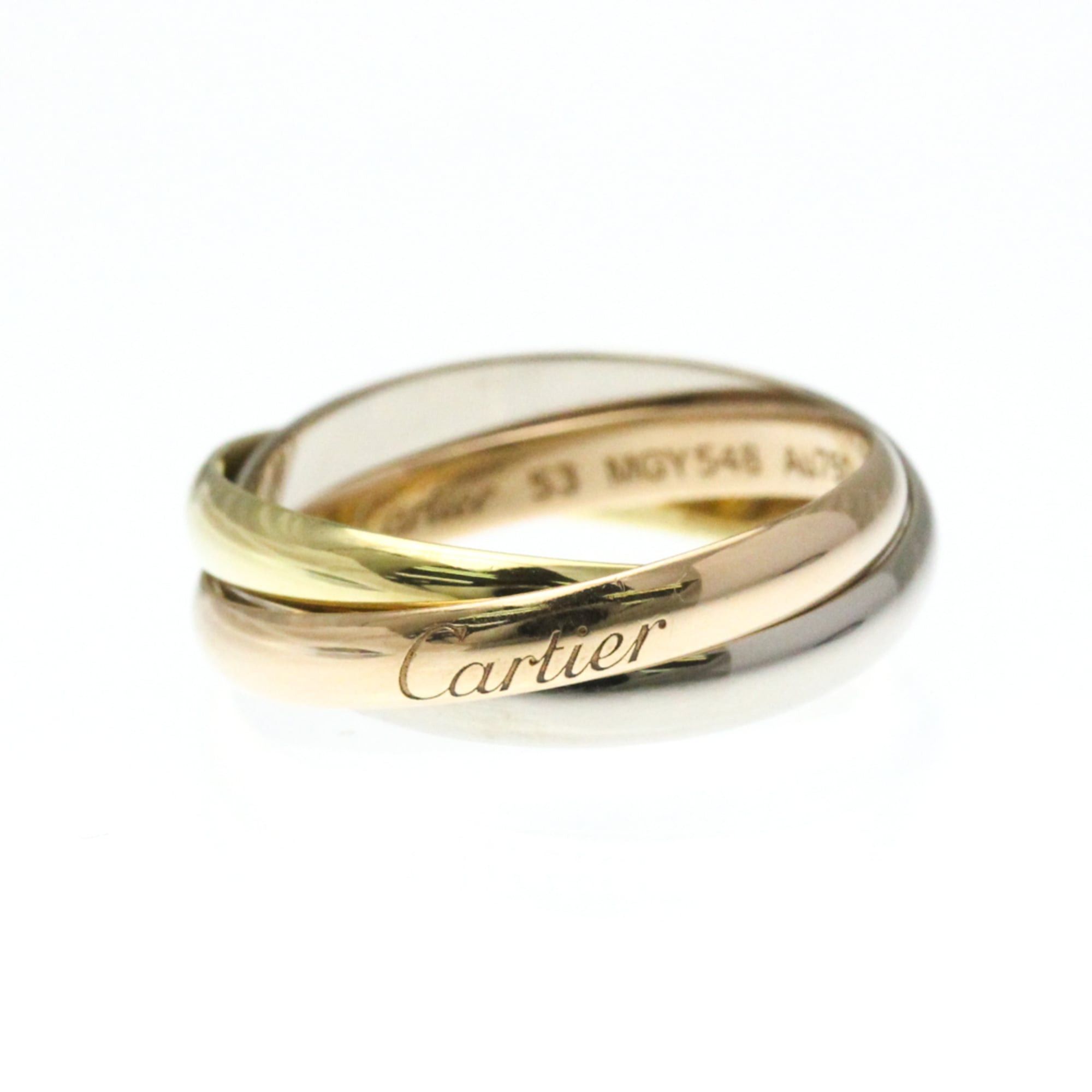 Cartier Cartier Trinity Yellow Gold (18K),Pink Gold (18K),White Gold (18K) Fashion No Stone Band Ring Gold Size ONE SIZE - 1 Thumbnail