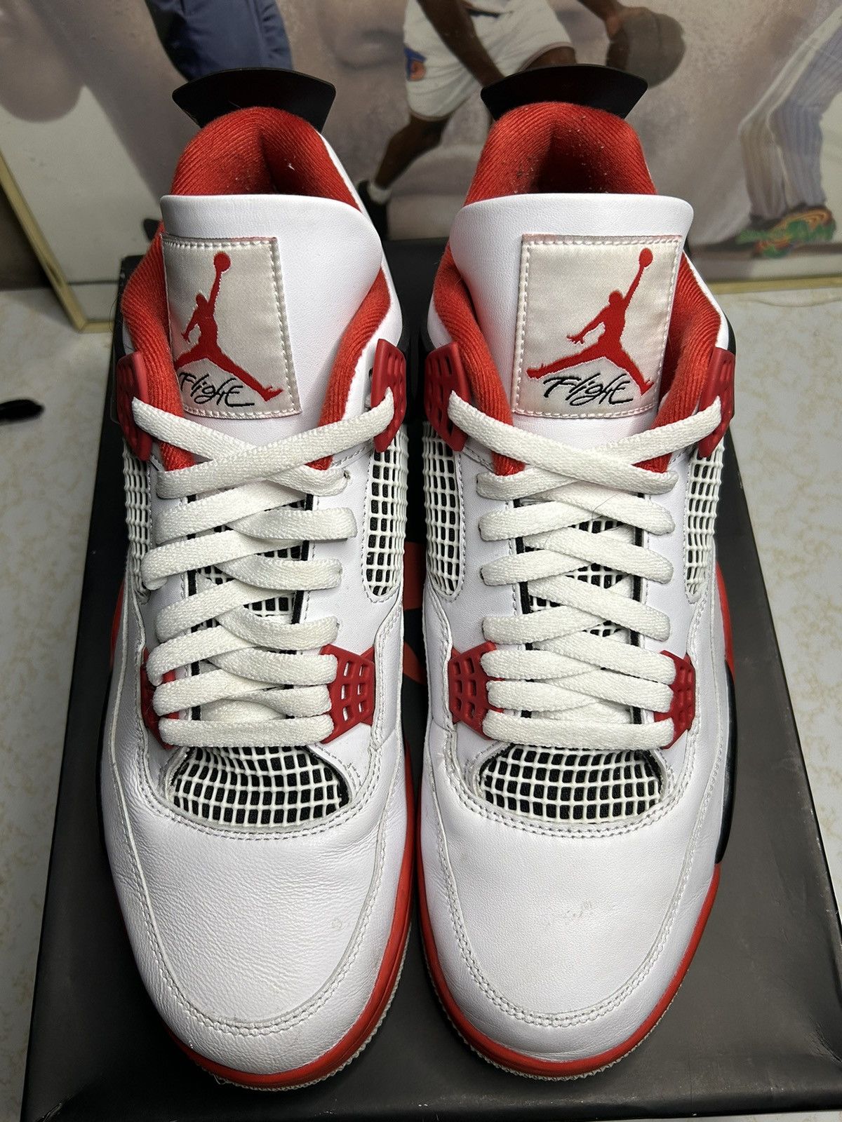 mens jordan retro 4 fire red