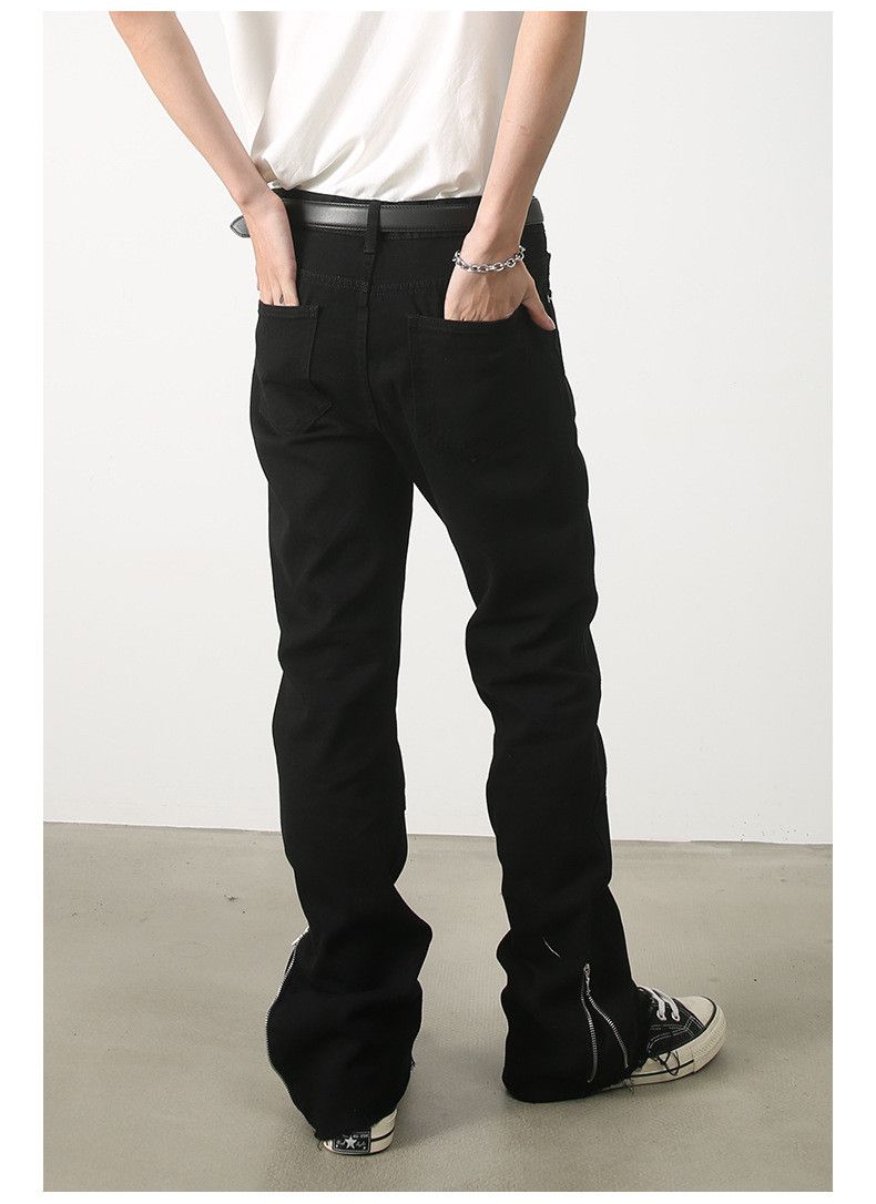Japanese Brand × Jean Men's loose straight raw edge casual flared jeans Size US 32 / EU 48 - 3 Thumbnail