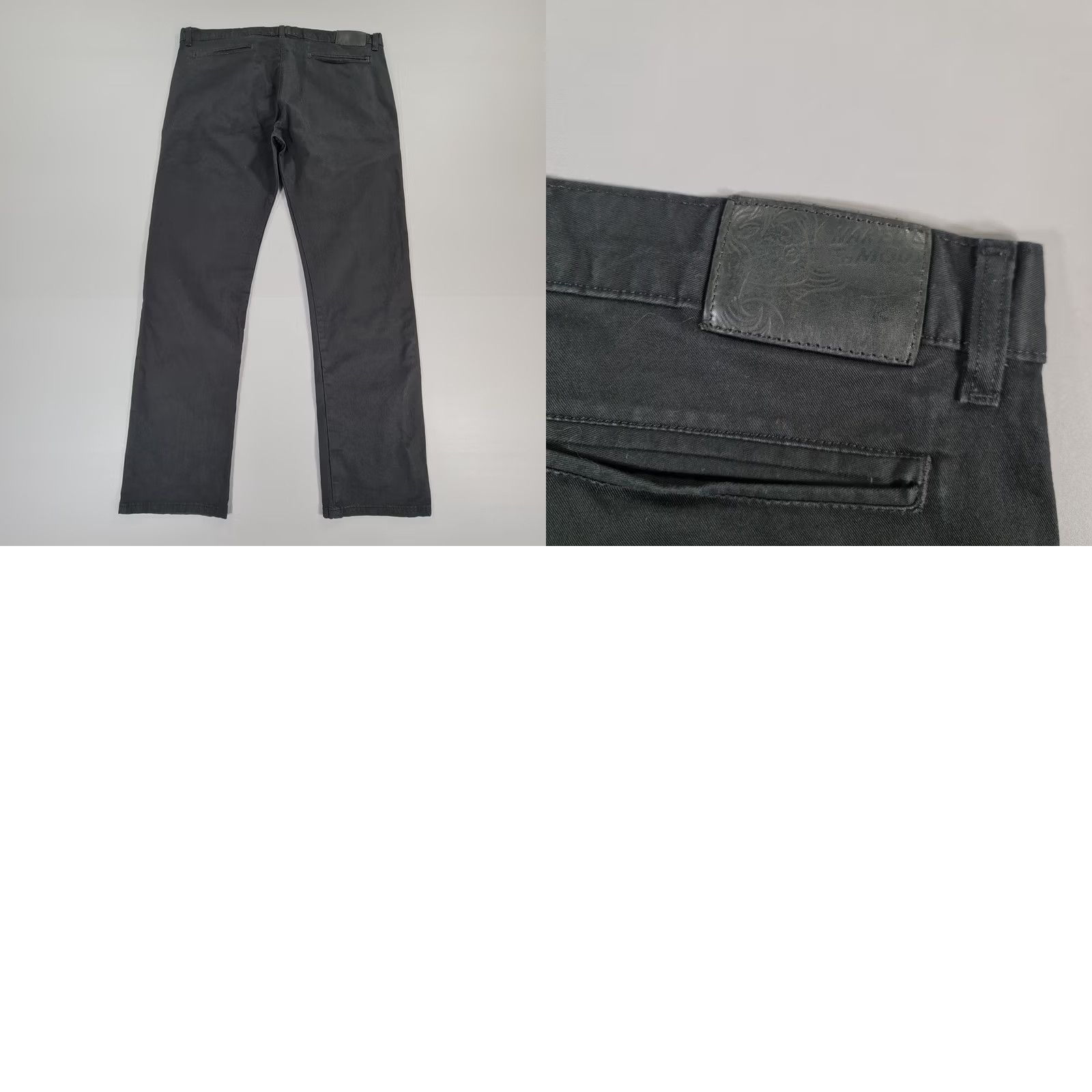 Vintage Naked & Famous Mens Chino Trousers Black W40 L31 Slim Stretch Japanese Fabric Denim Flat Front Zip Pocket Size US 40 / EU 56 - 8 Thumbnail