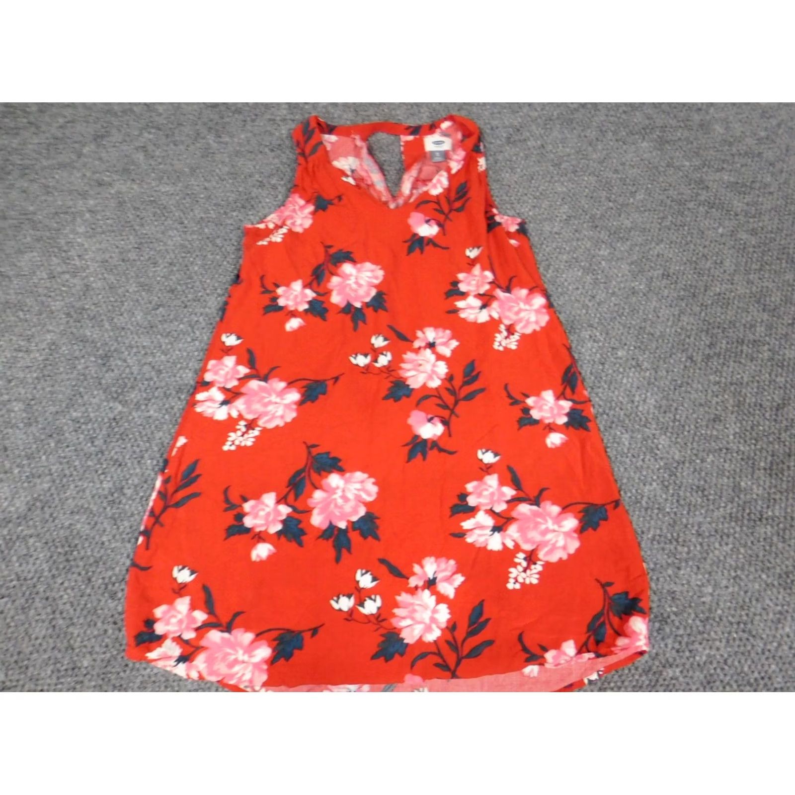 Old Navy Old Navy Blouse XS Women Red Floral Sleeveless Crew Neck Dolman Sleeve Stretch Pullover Casual Vintage No Size XS / US 0-2 / IT 36-38 - 2 Thumbnail
