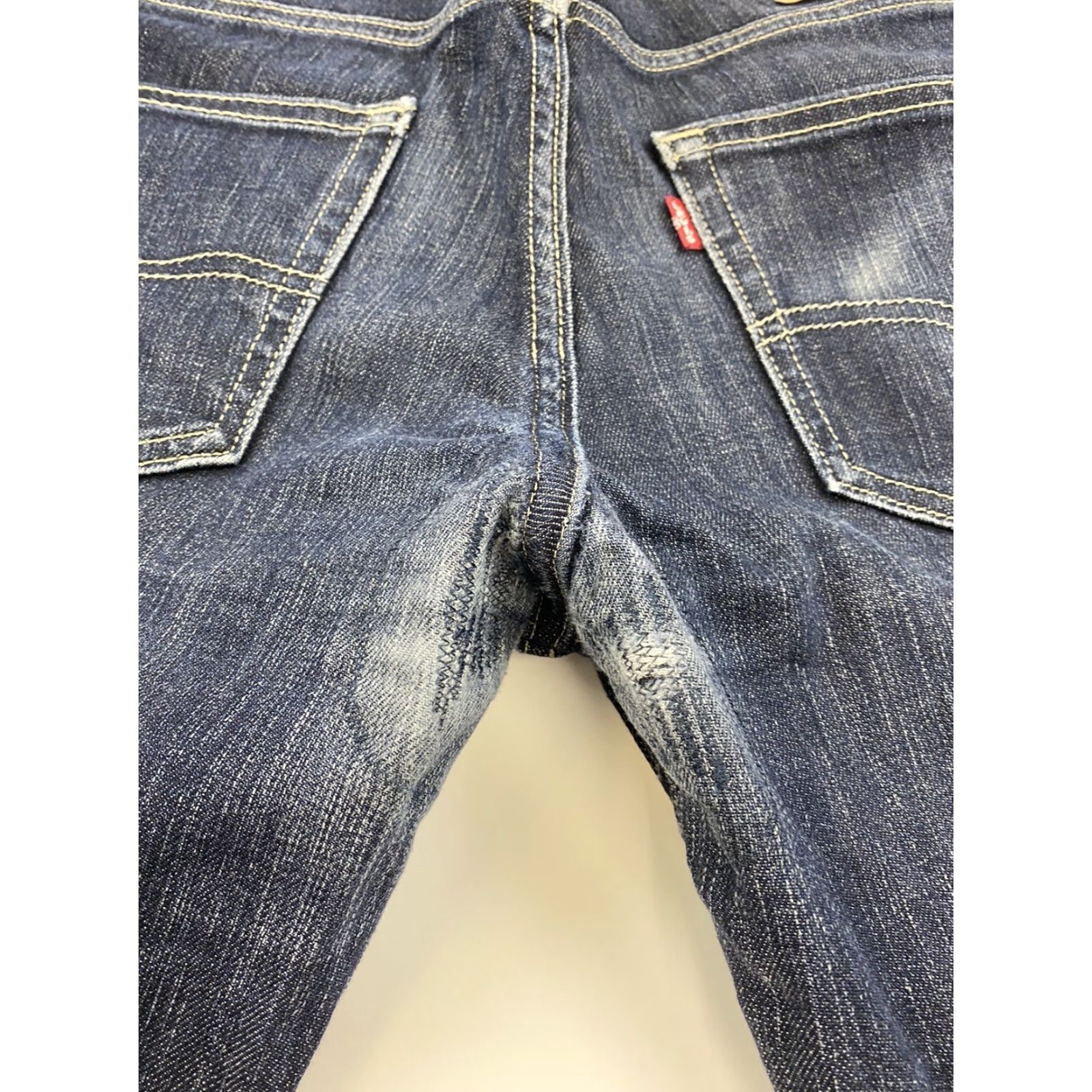 Levi's Levis 511 Jeans Mens 32x34 Dark Wash Repaired Blue Skinny 34 Inseam Regular Size 32 Mens Jeans Size US 32 / EU 48 - 3 Thumbnail