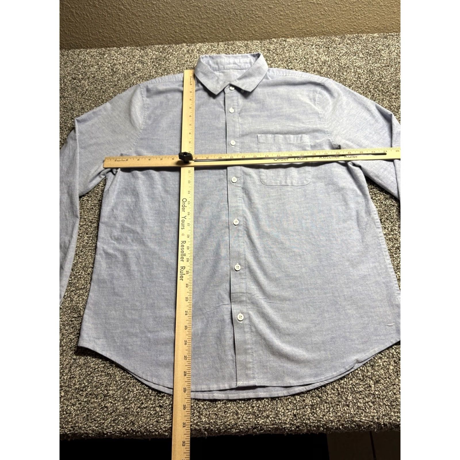 Lululemon Lululemon Oxford Button Up Shirt Mens Large Blue Long Sleeve Stretch Woven Shirt Size US L / EU 52-54 / 3 - 5 Thumbnail