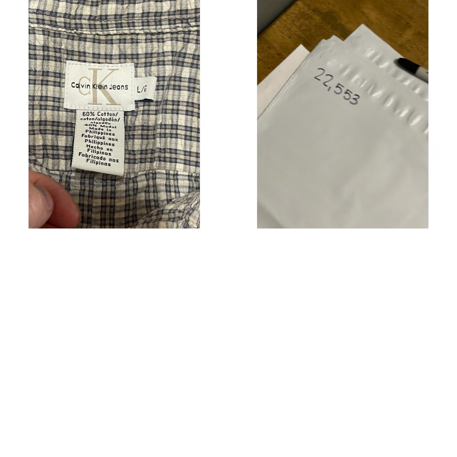 Calvin Klein Calvin Klein Shirt Mens Large Plaid Button Up Short Sleeve Casual Blue White Collection Regular Size L Men's Size US L / EU 52-54 / 3 - 8 Thumbnail