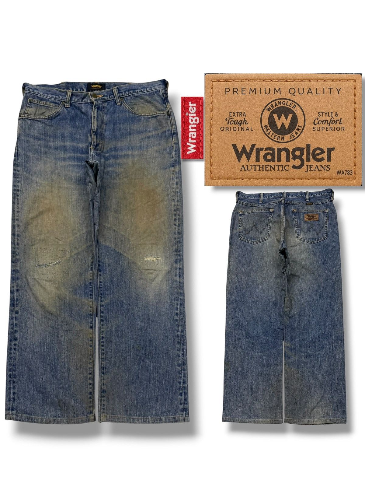 Wrangler Vintage Wrangler Japanese denim Jeans | Relaxed Straight W35 Size US 35 - 1 Thumbnail
