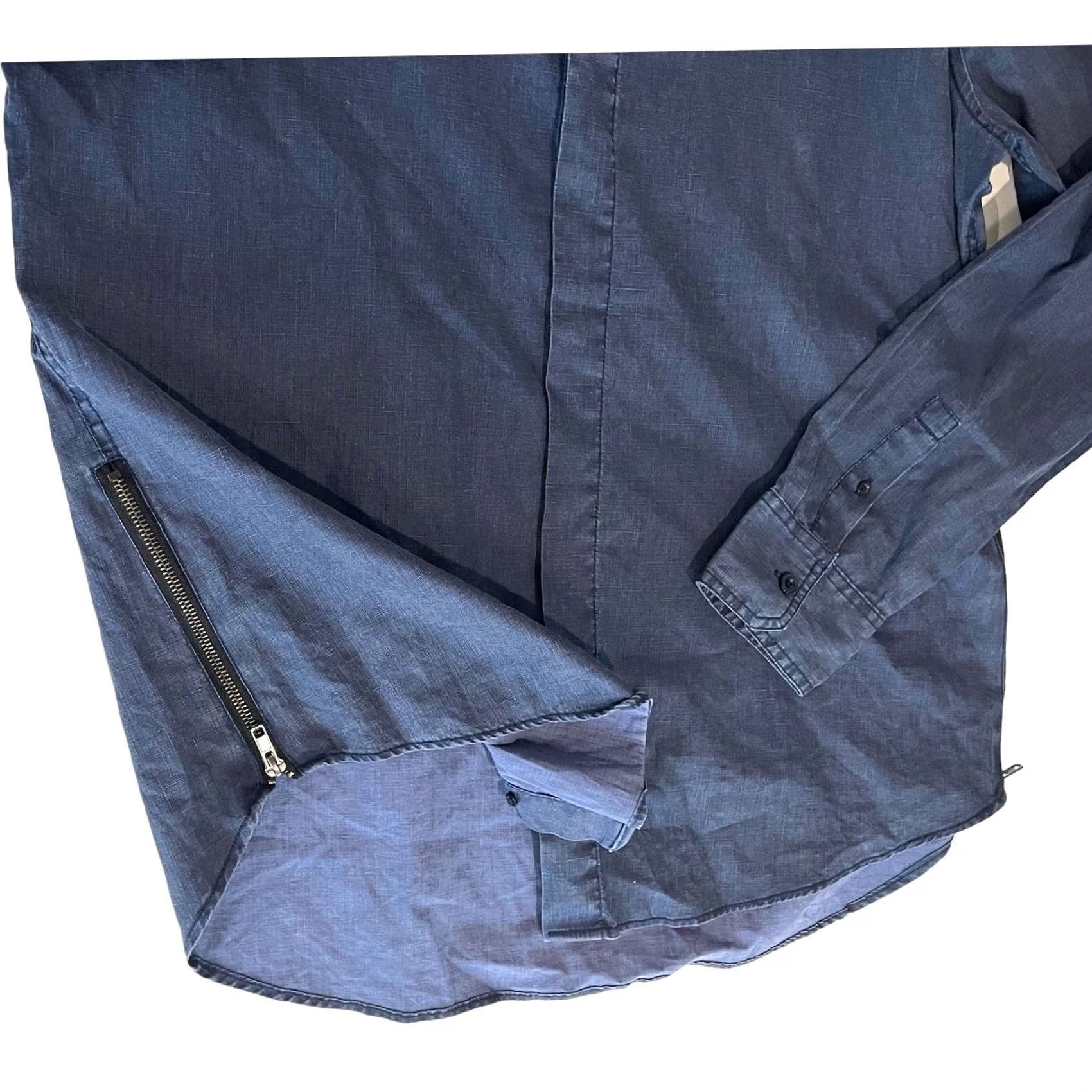 Vintage VINTAGE The Narrows Men’s Linen Shirt Blue Button Front Zippers XL Men’s Shirt Long Sleeve Size XL Linen Blue Button-Up Accessories: Zipper Size US XL / EU 56 / 4 - 2 Thumbnail