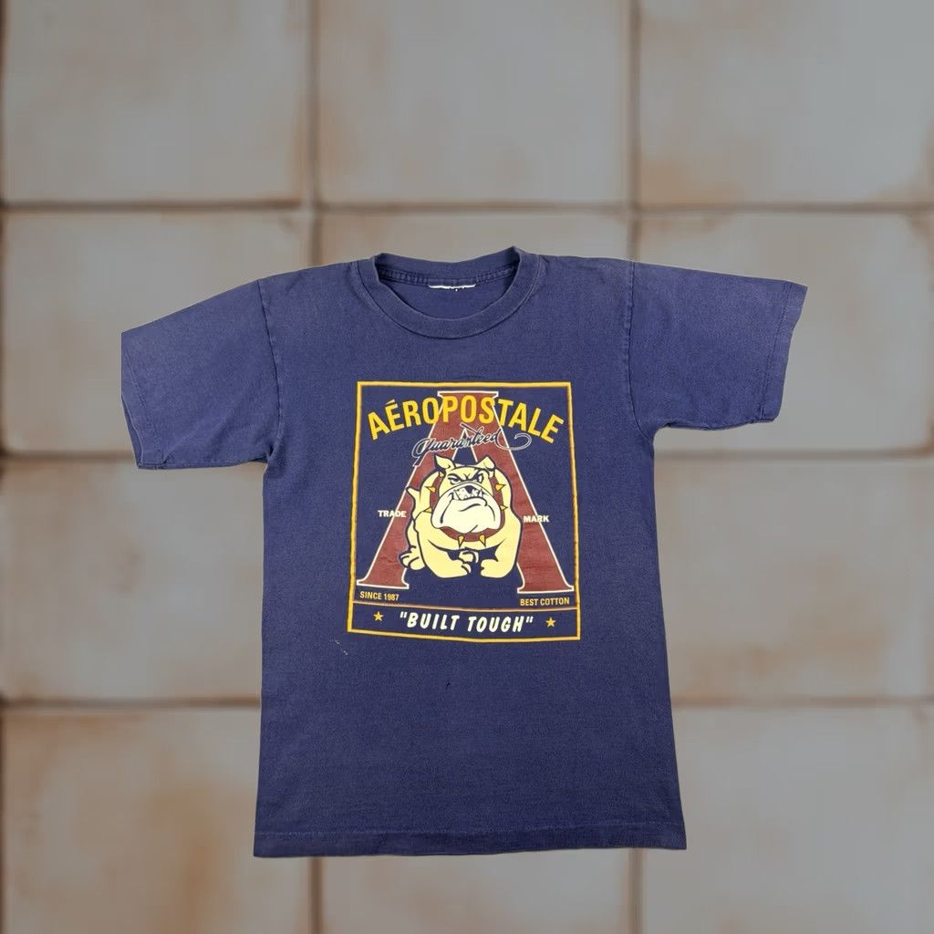 Aeropostale VINTAGE Aeropostale T Shirt Adult Small Blue Short Sleeve Bulldog Logo 90s Mens S Crew Neck Cotton Regular Short Sleeve Logo Bulldog 90s Size US S / EU 44-46 / 1 - 1 Thumbnail
